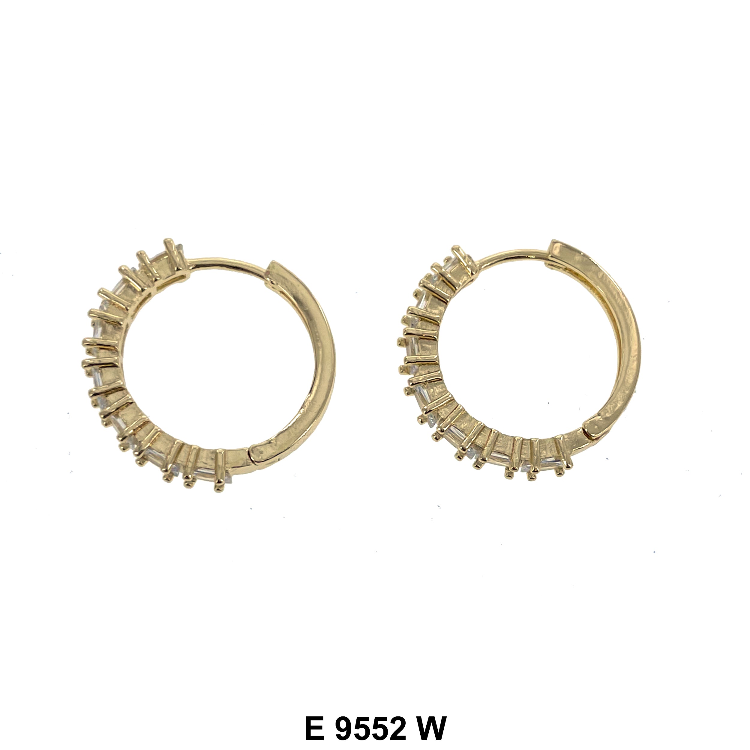 CZ Hoop Earrings E 9552 W – Kaashusa