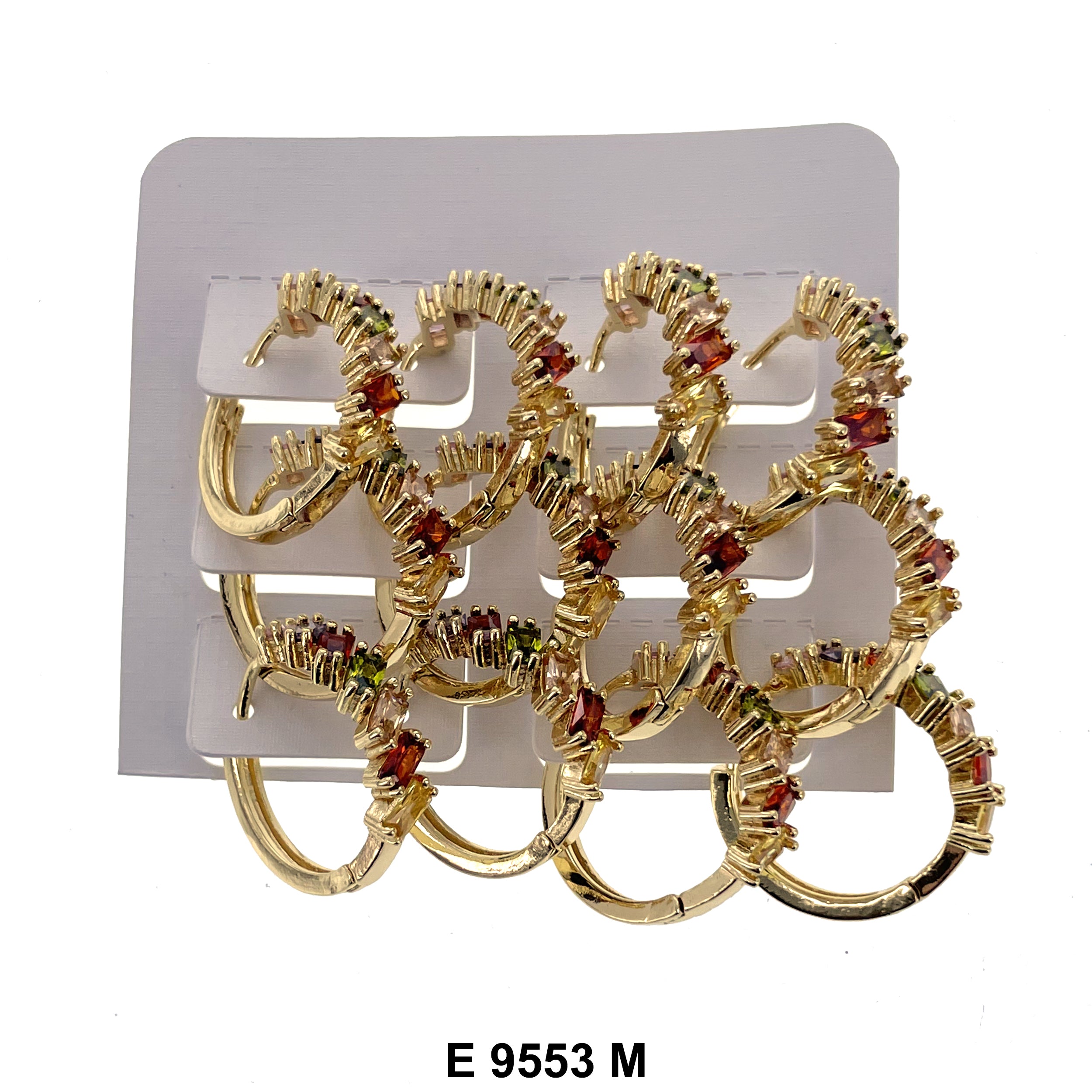 CZ Hoop Earrings E 9553 M