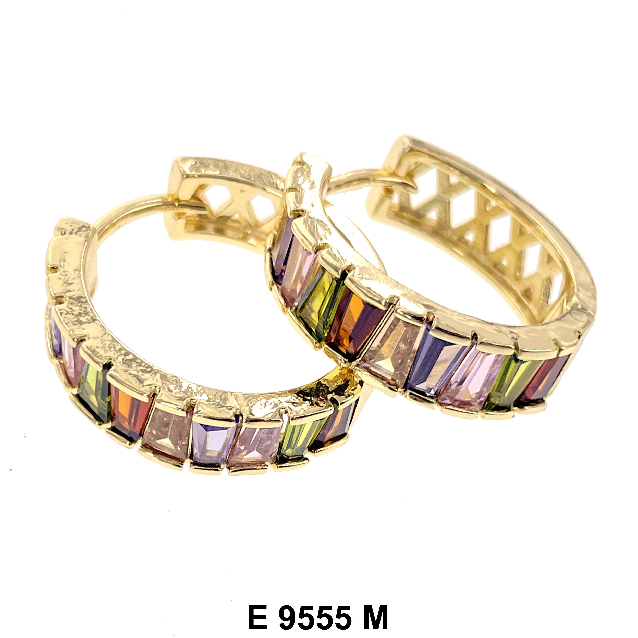 CZ Hoop Earrings E 9555 M