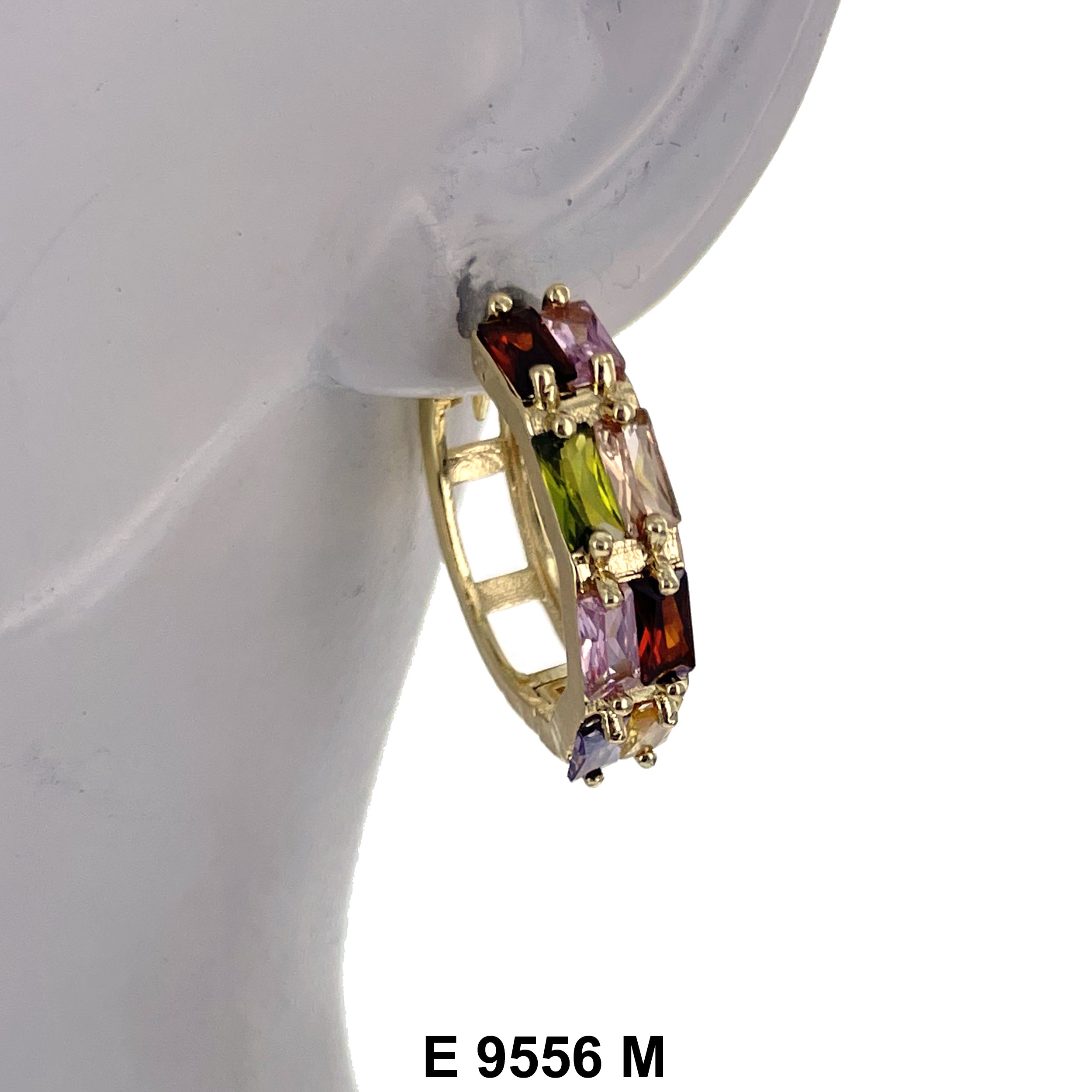 CZ Hoop Earrings E 9556 M