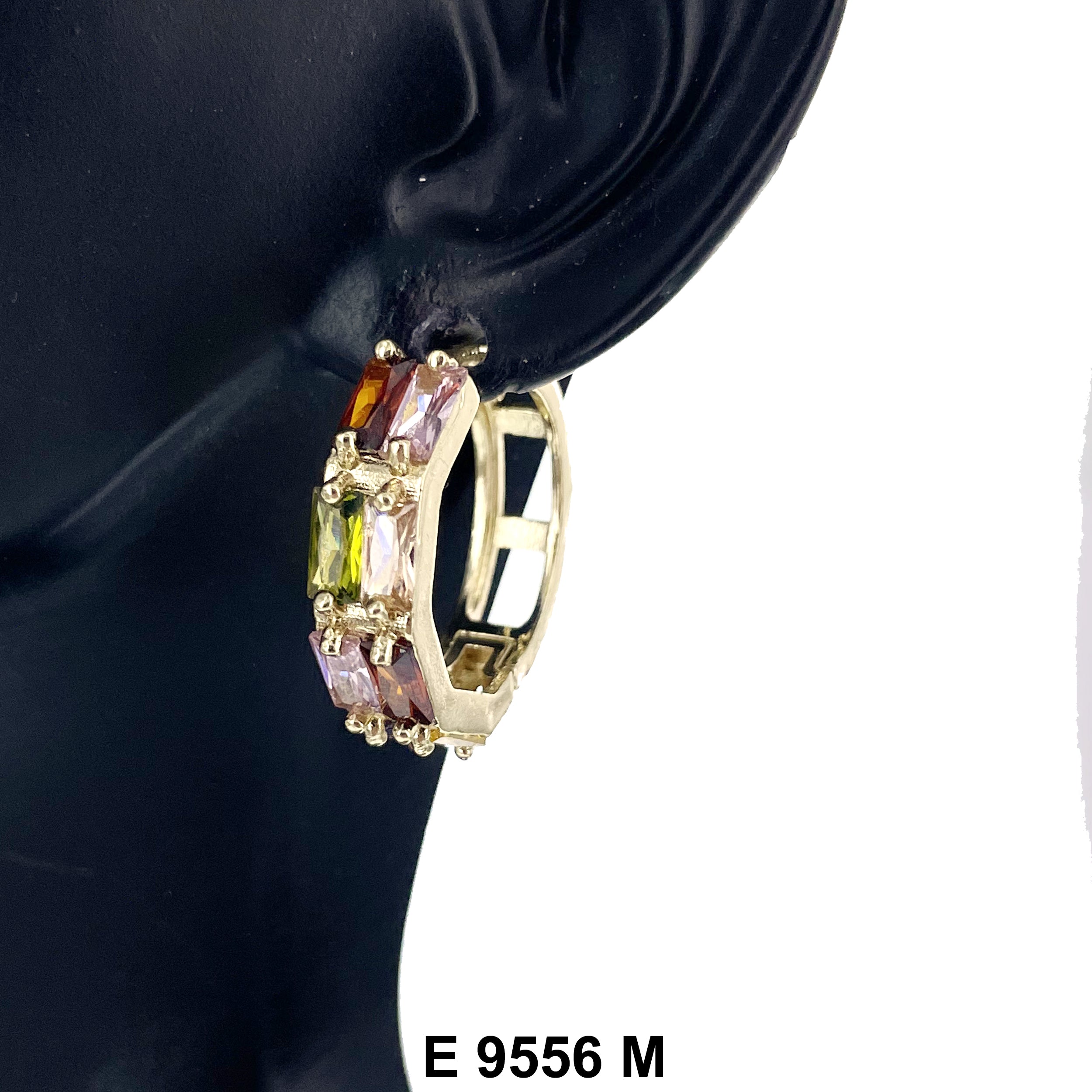 CZ Hoop Earrings E 9556 M