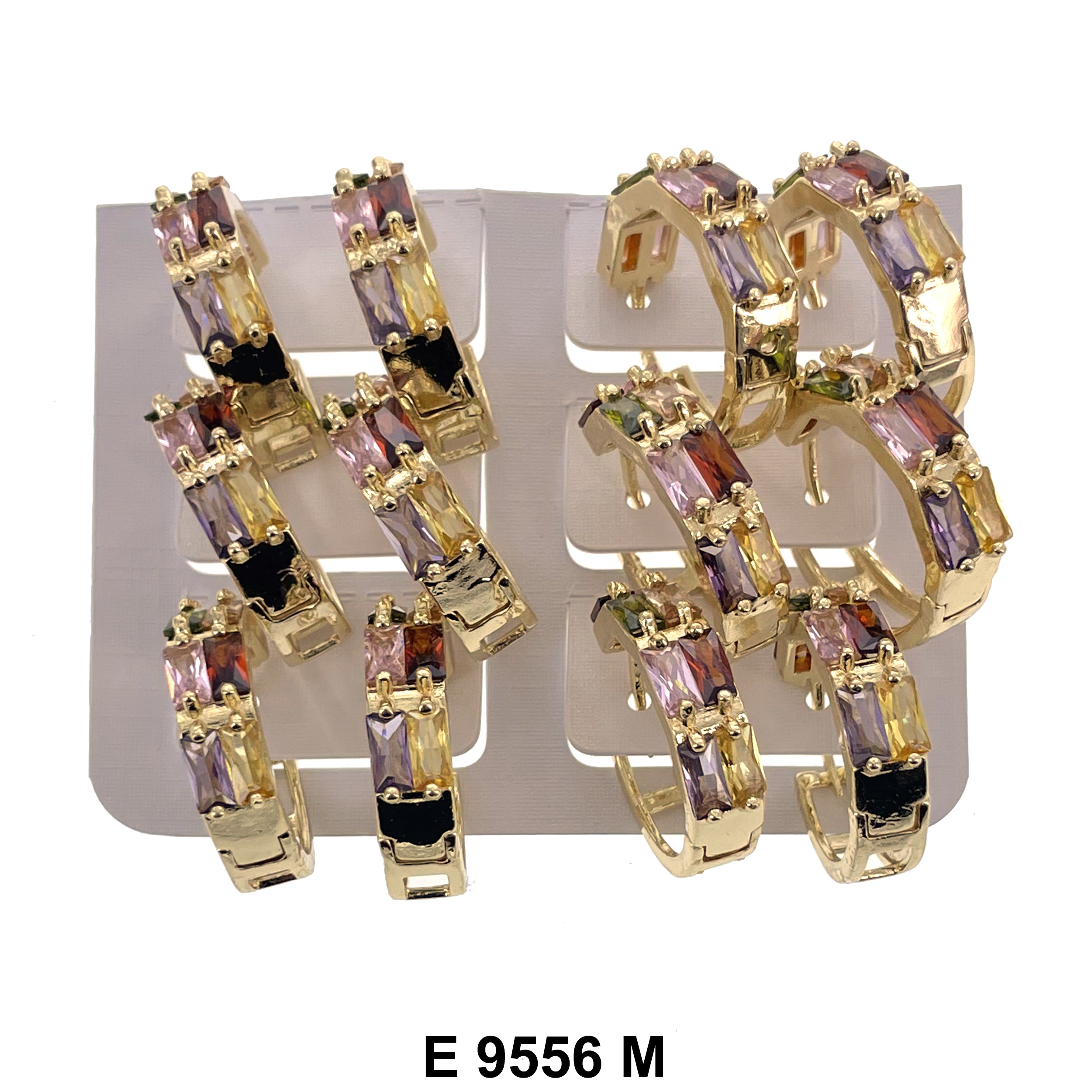 CZ Hoop Earrings E 9556 M