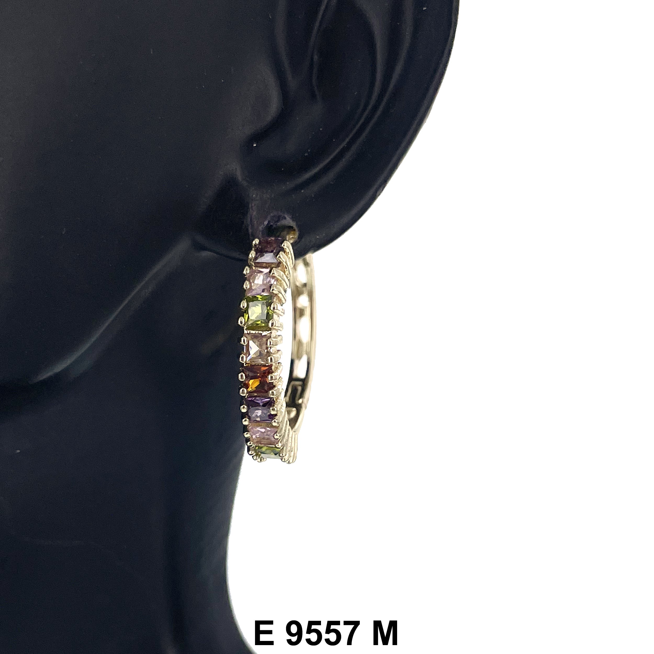 CZ Hoop Earrings E 9557 M