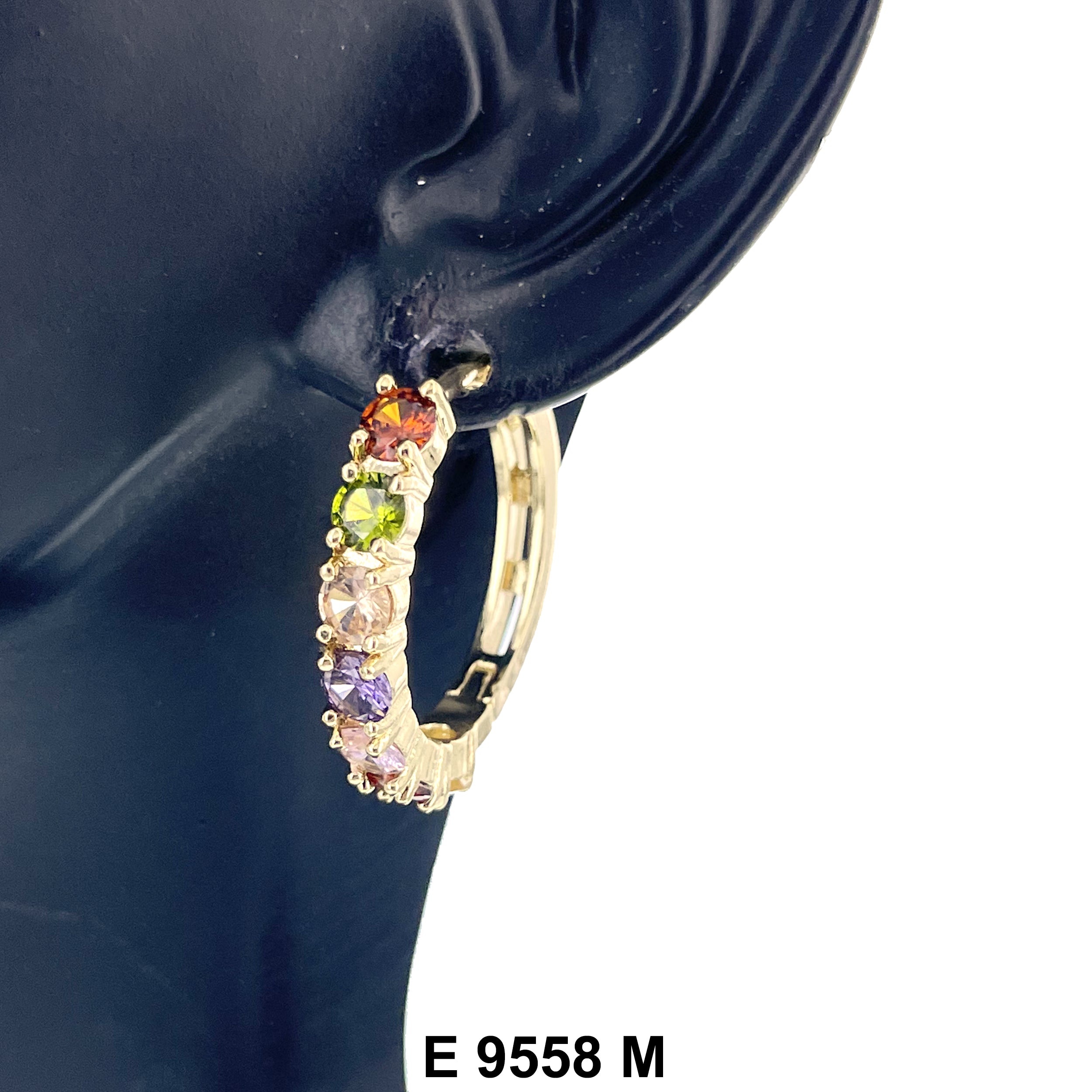 CZ Hoop Earrings E 9558 M