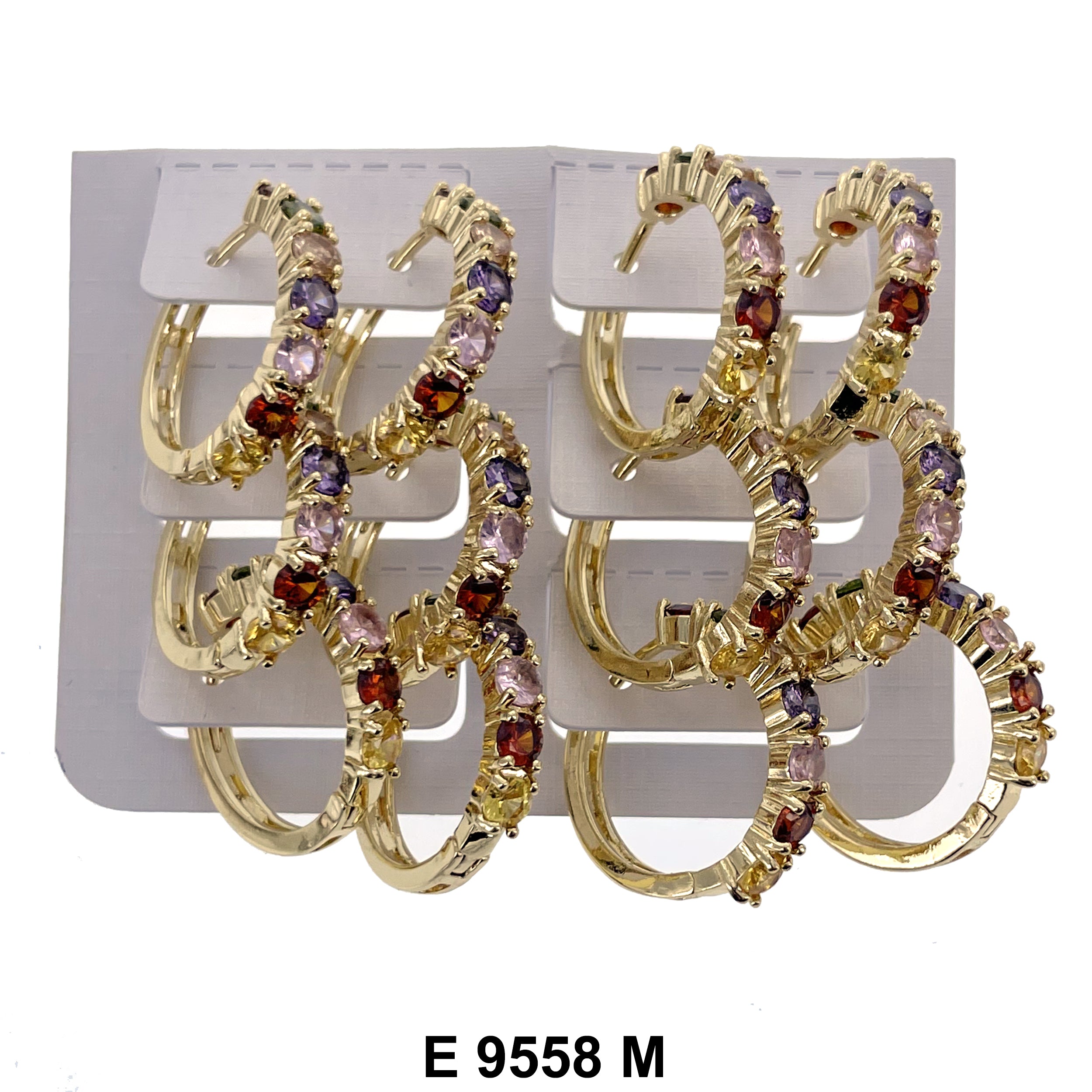 CZ Hoop Earrings E 9558 M