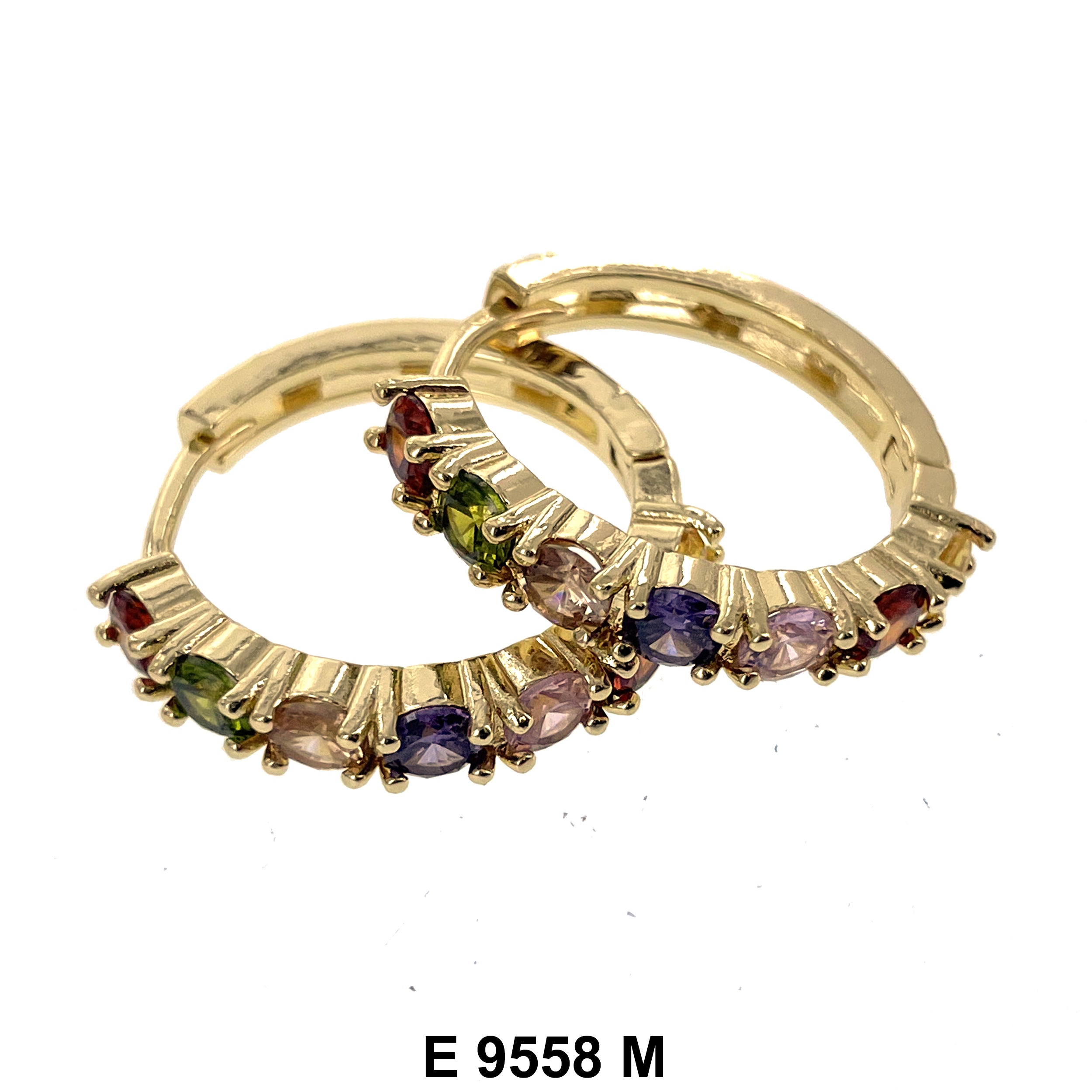 CZ Hoop Earrings E 9558 M