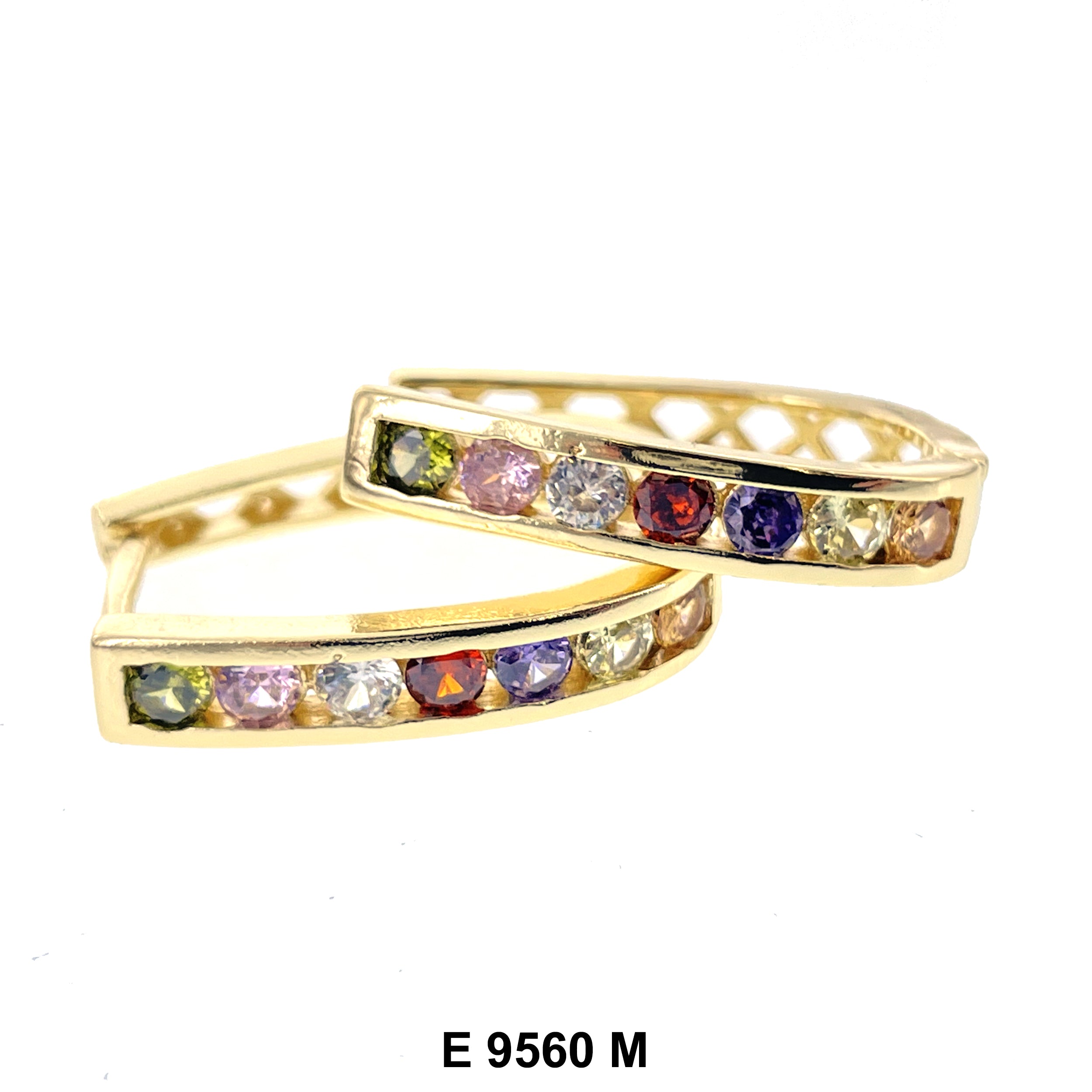 CZ Hoop Earrings E 9560 M