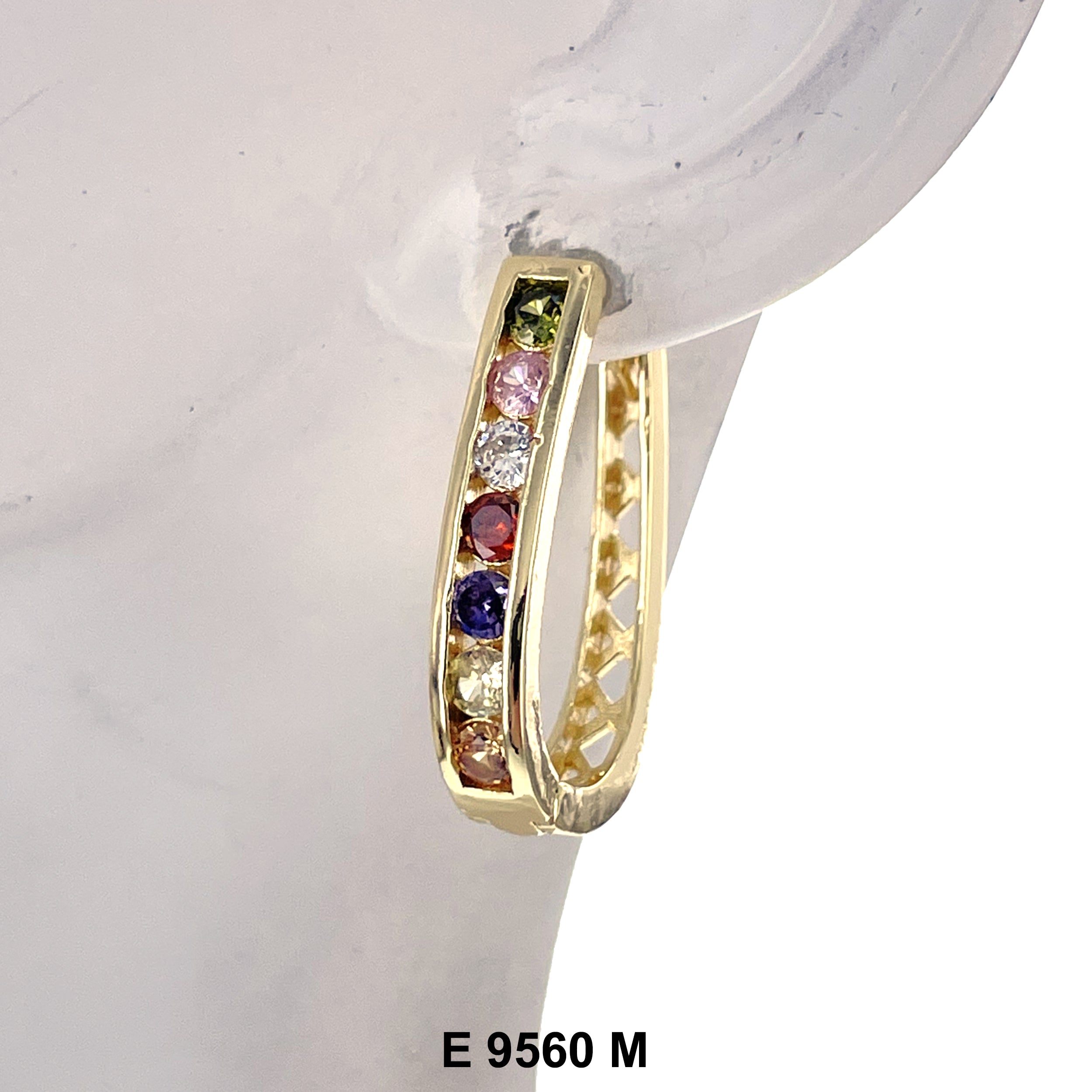 CZ Hoop Earrings E 9560 M