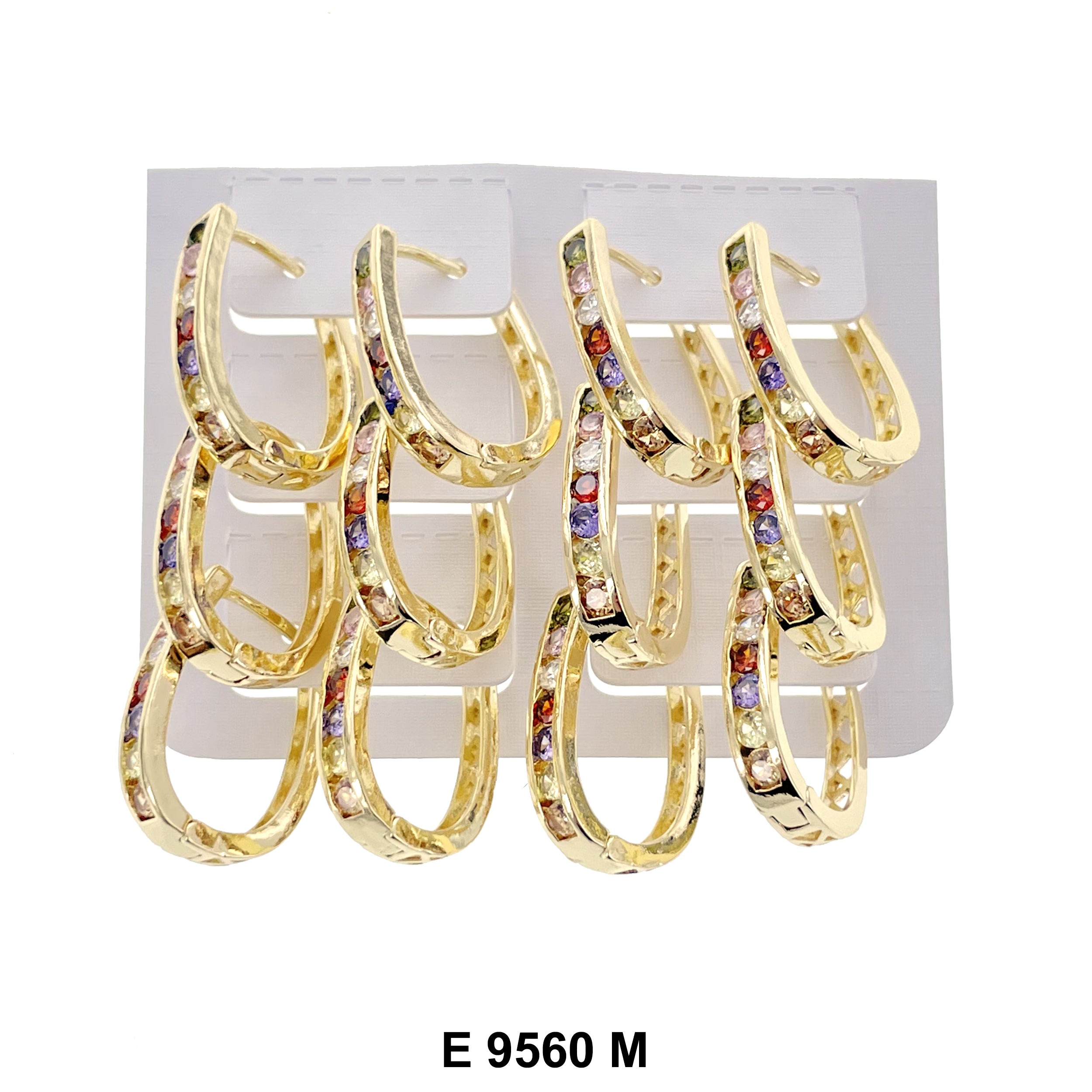 CZ Hoop Earrings E 9560 M