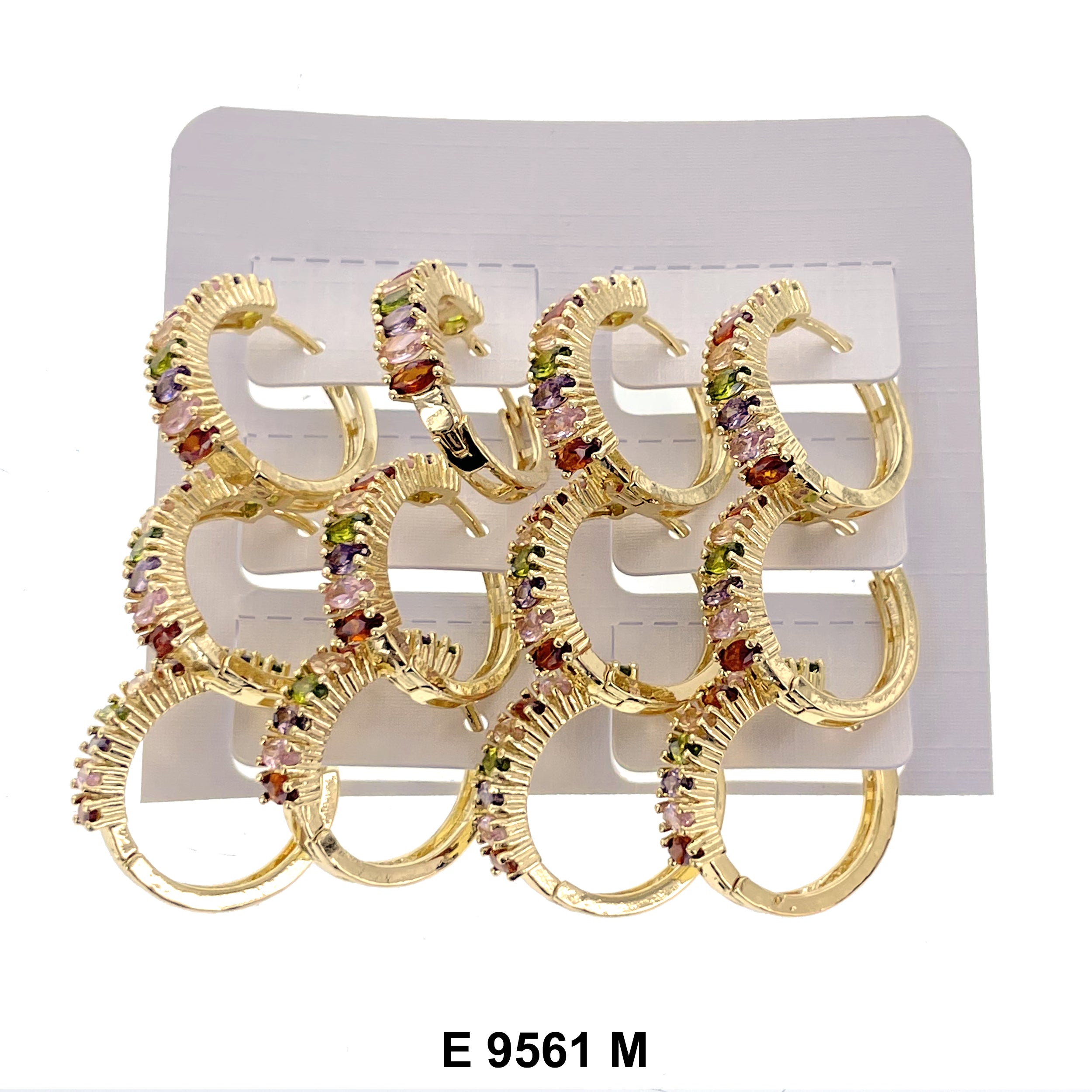 CZ Hoop Earrings E 9561 M