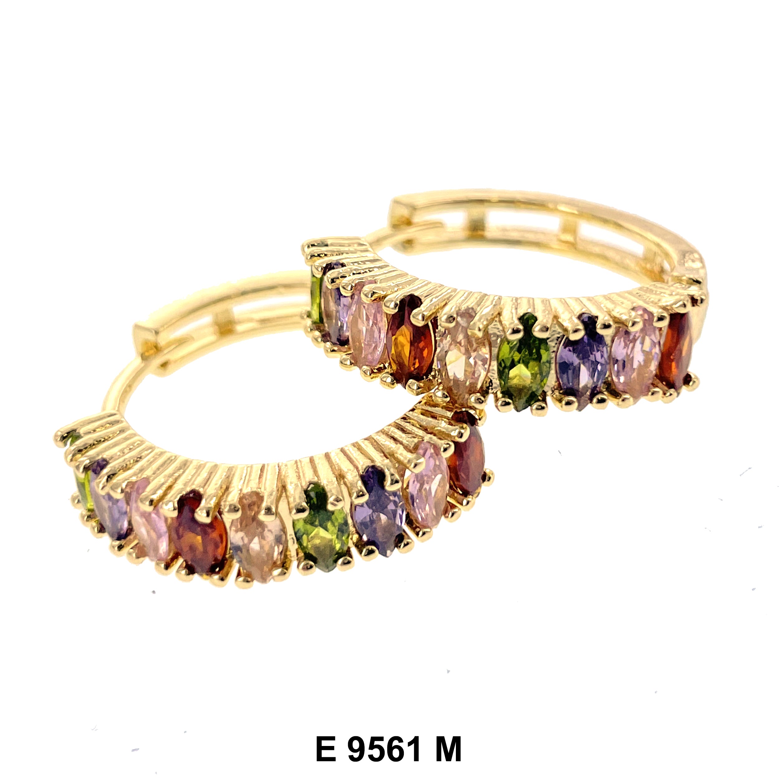 CZ Hoop Earrings E 9561 M