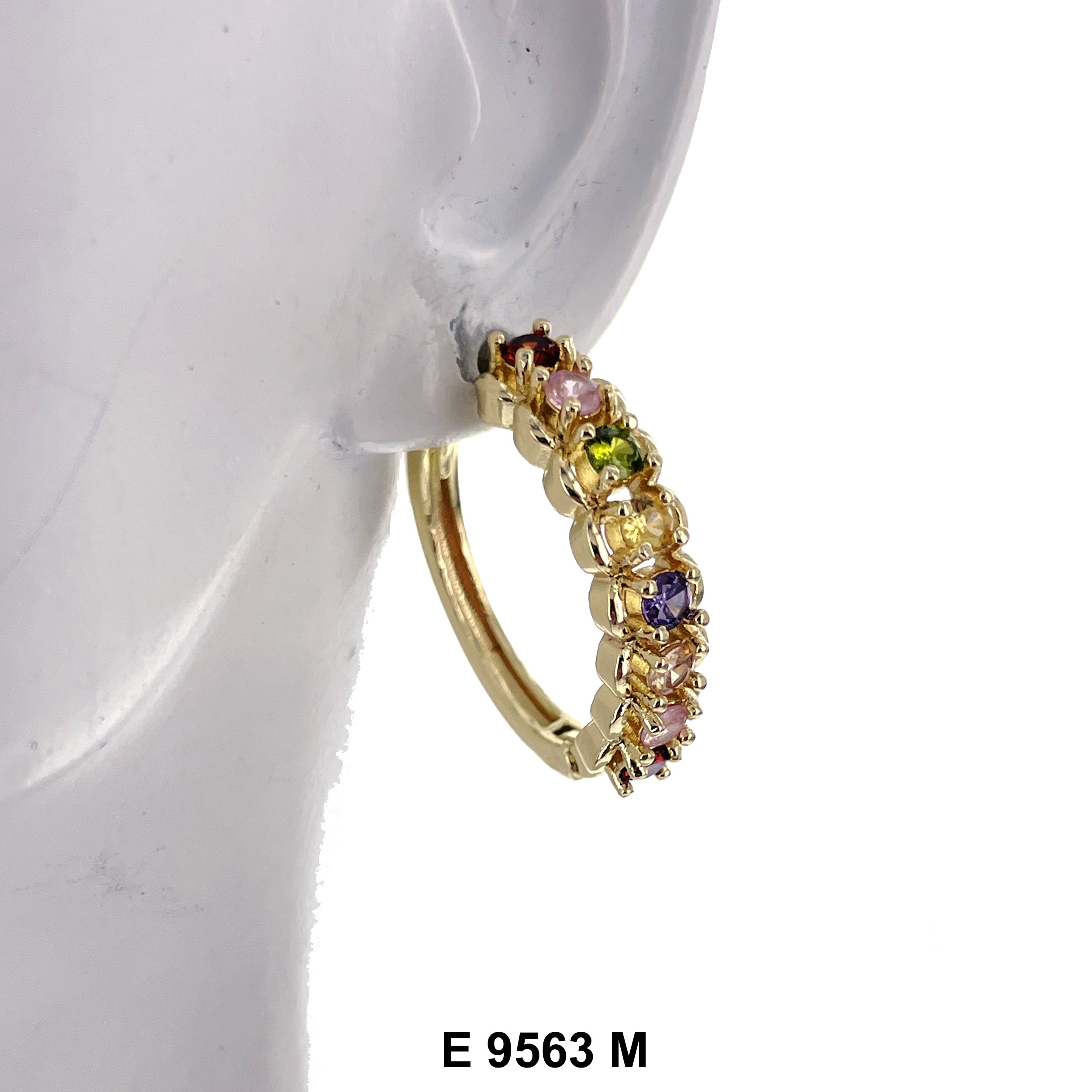 CZ Hoop Earrings E 9563 M