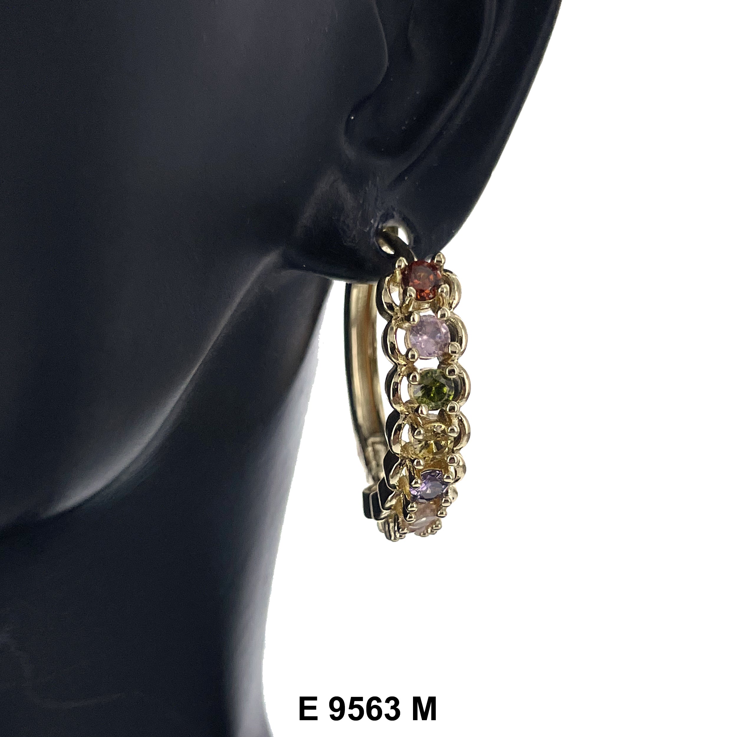 CZ Hoop Earrings E 9563 M