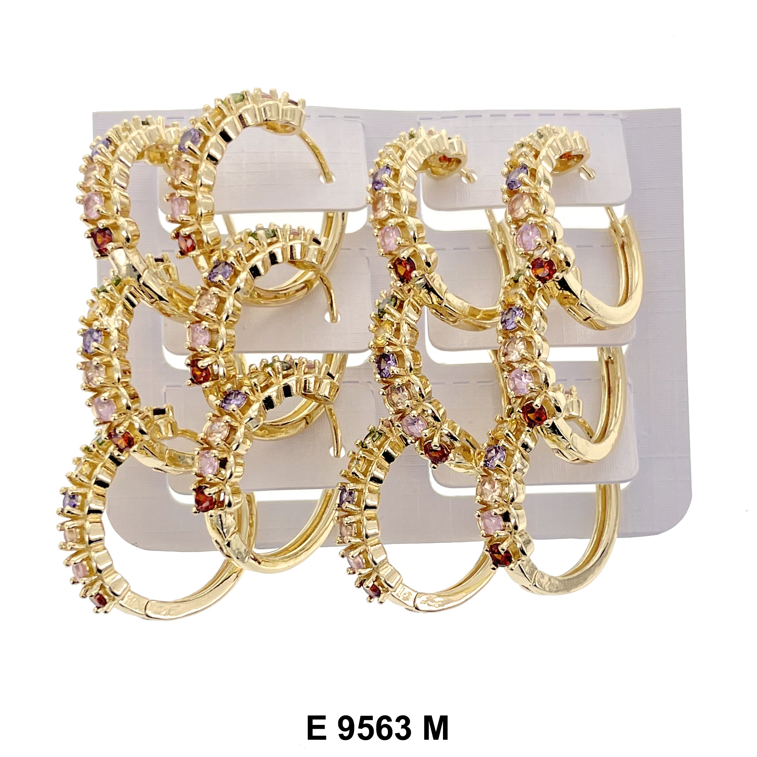 CZ Hoop Earrings E 9563 M