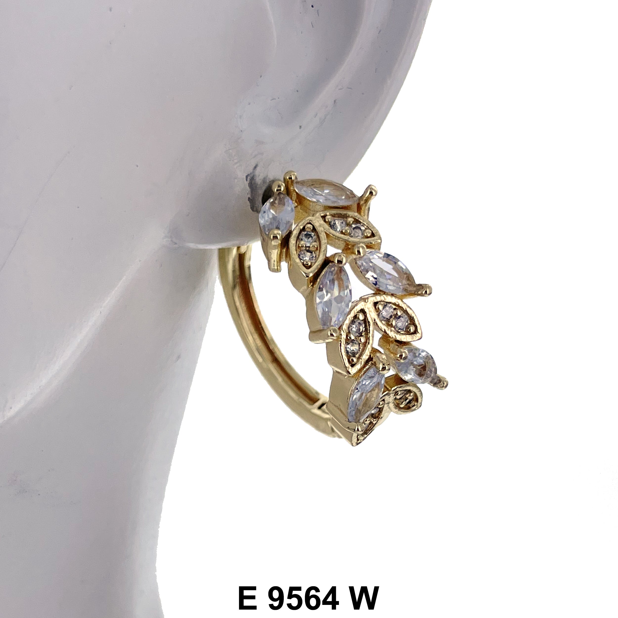 CZ Hoop Earrings E 9564 W