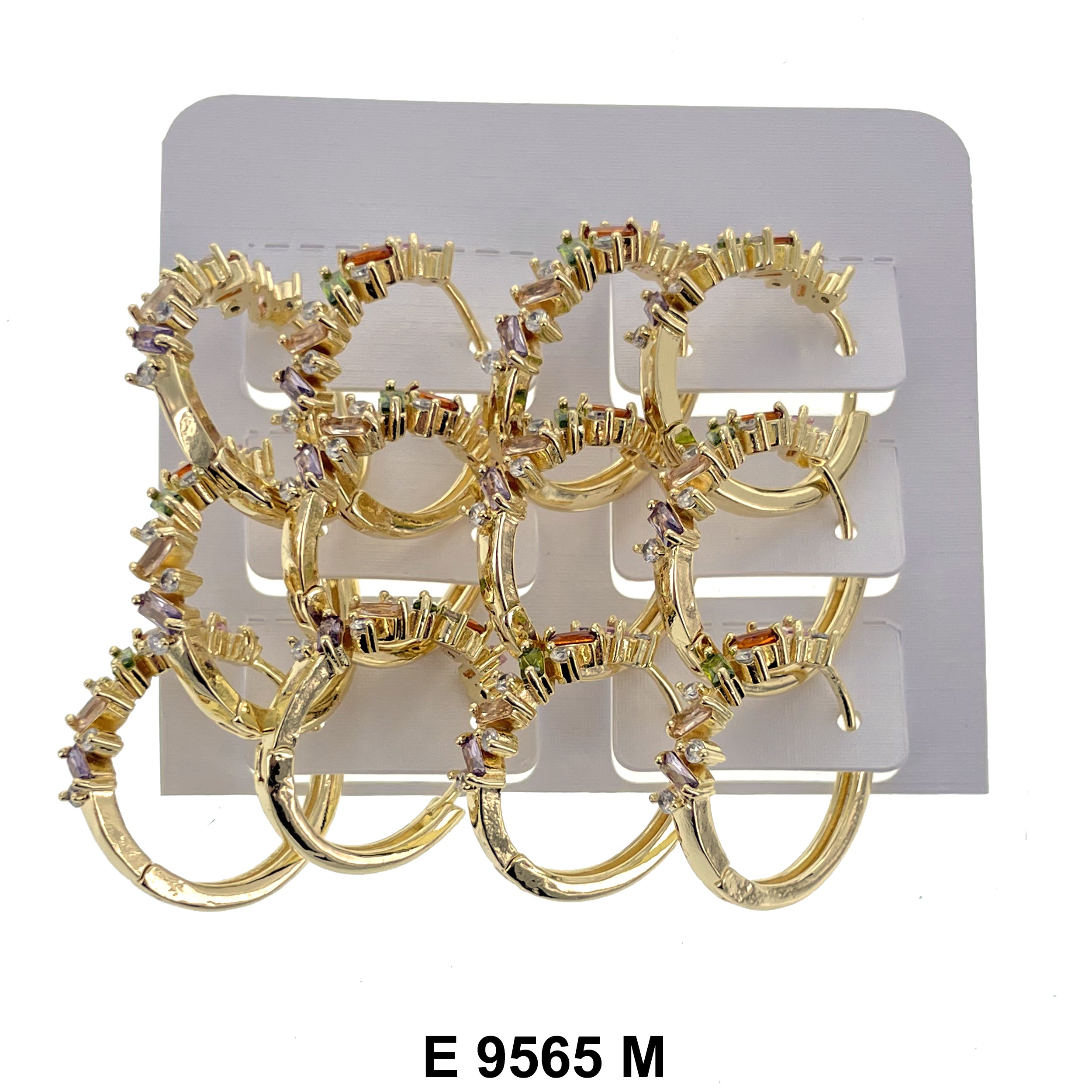 CZ Hoop Earrings E 9565 M