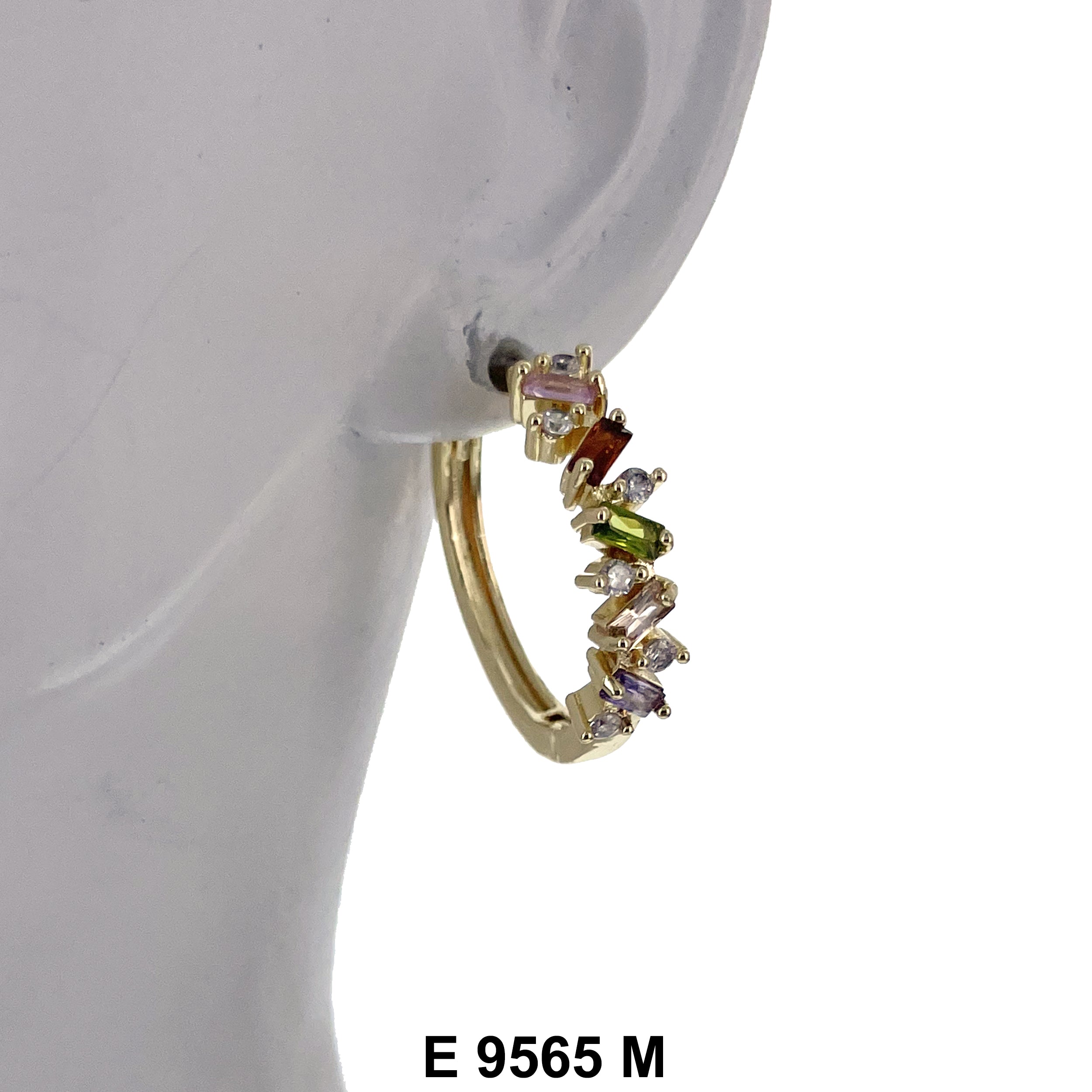 CZ Hoop Earrings E 9565 M