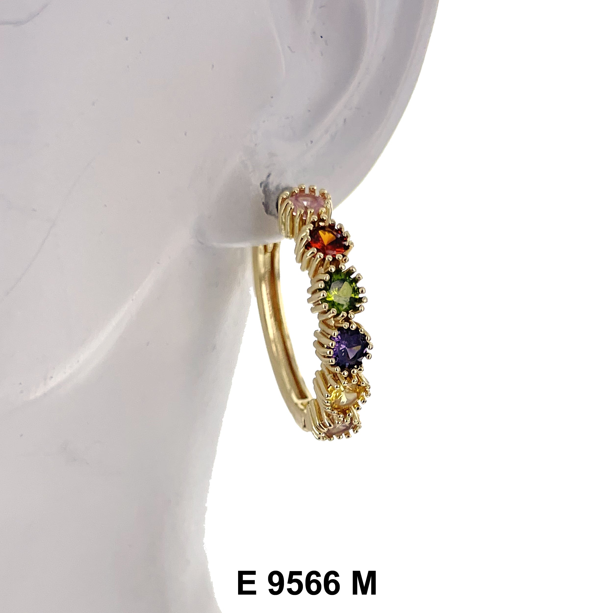 CZ Hoop Earrings E 9566 M