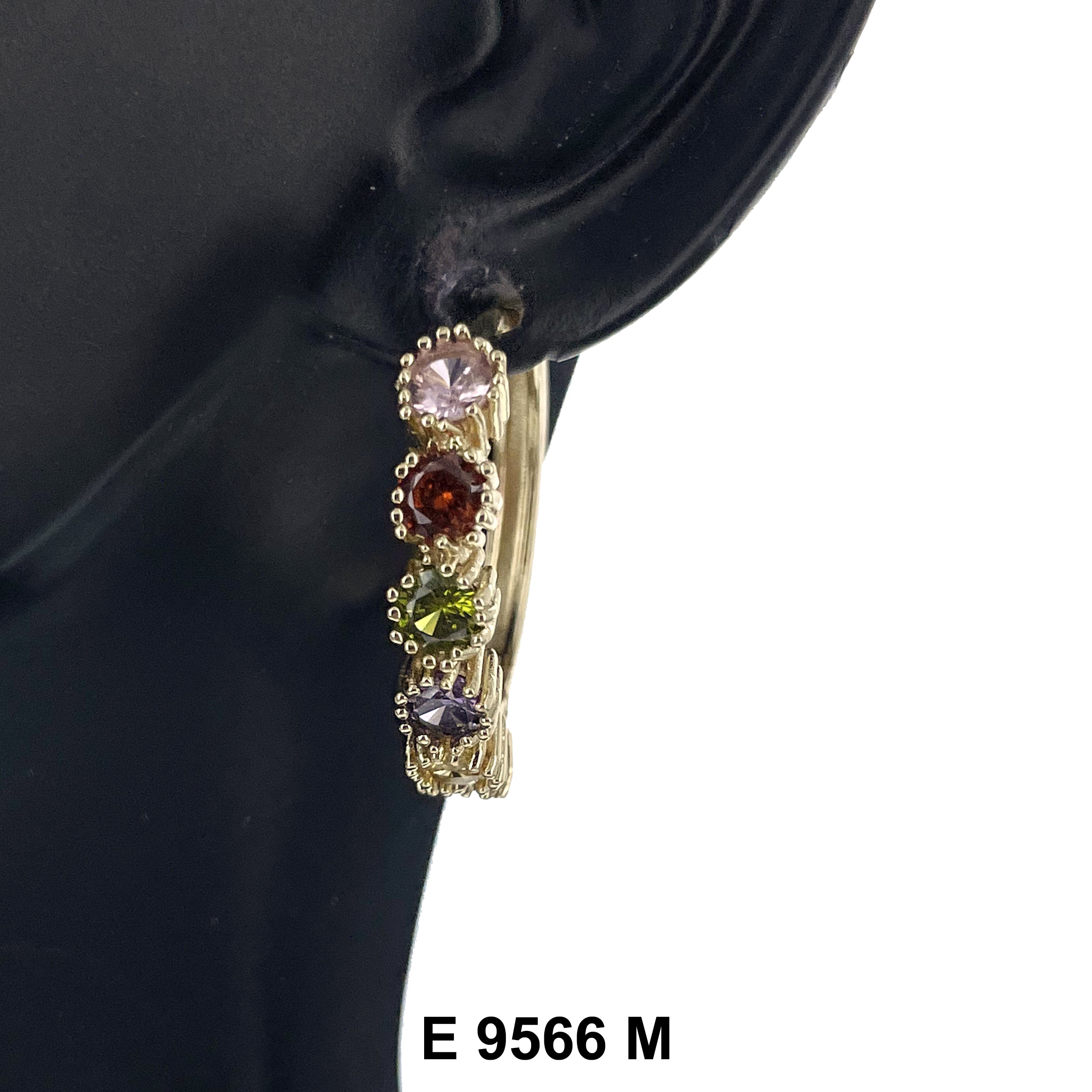 CZ Hoop Earrings E 9566 M