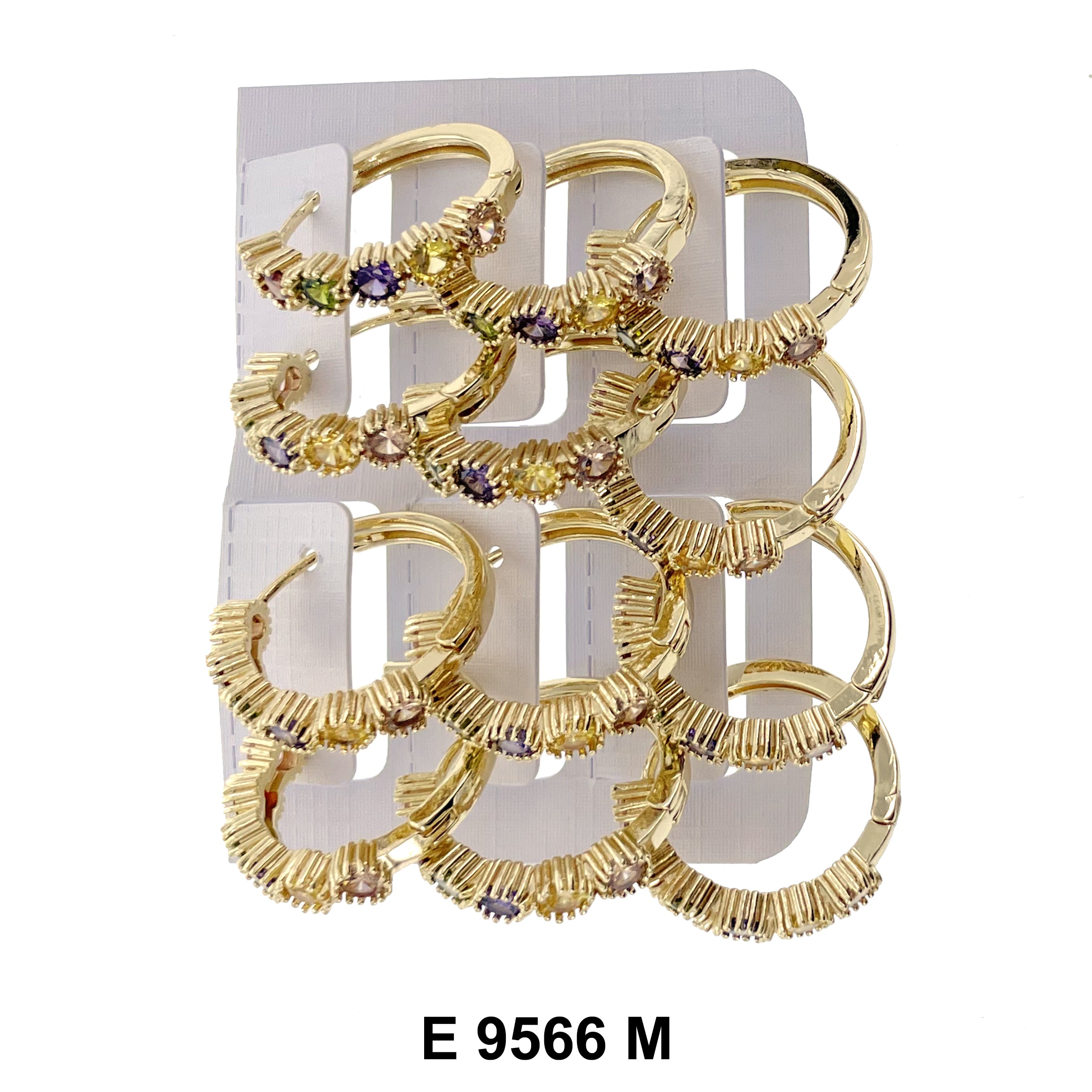 CZ Hoop Earrings E 9566 M