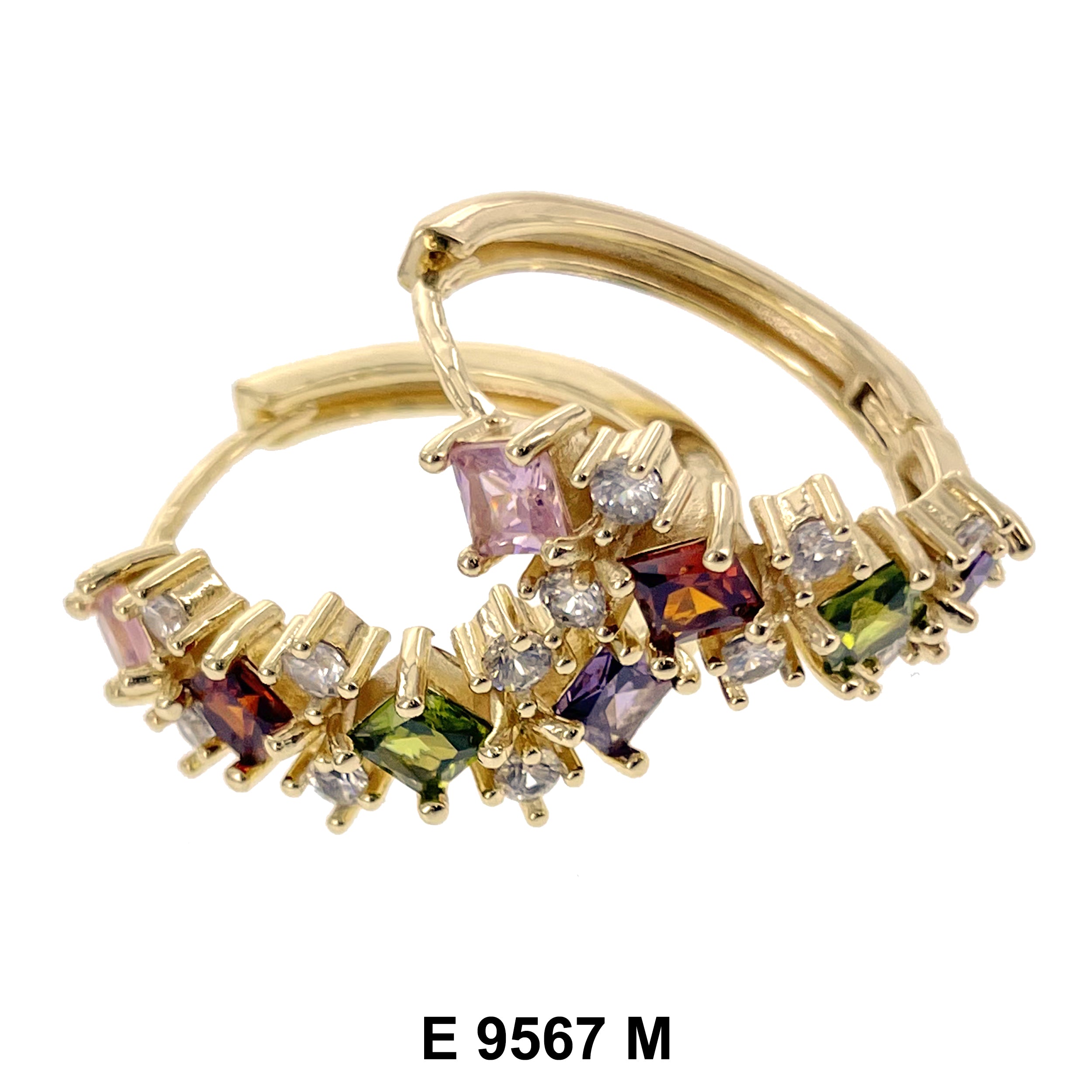 9567 CZ Hoop Earrings E 9567 M – Kaashusa