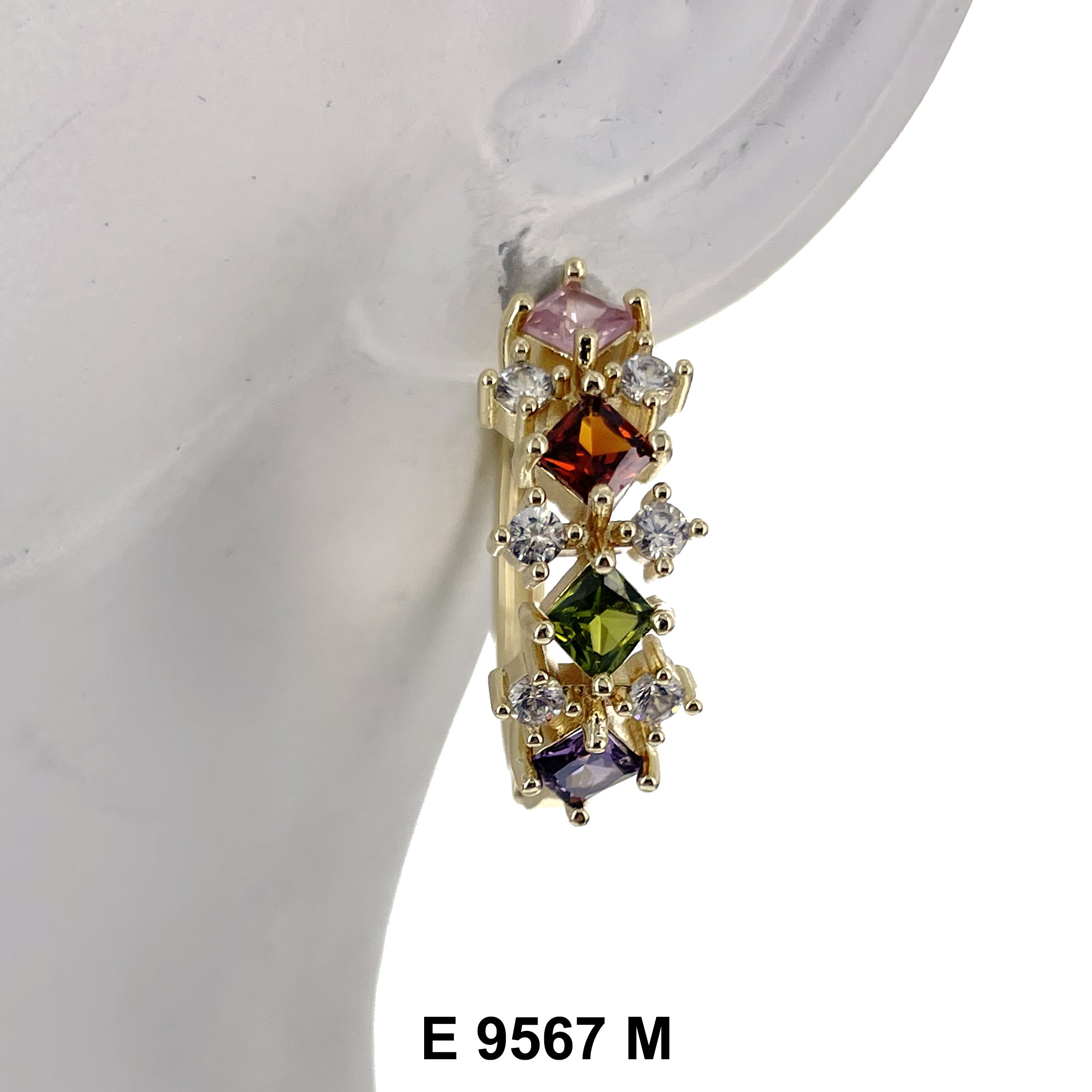 9567 CZ Hoop Earrings E 9567 M – Kaashusa