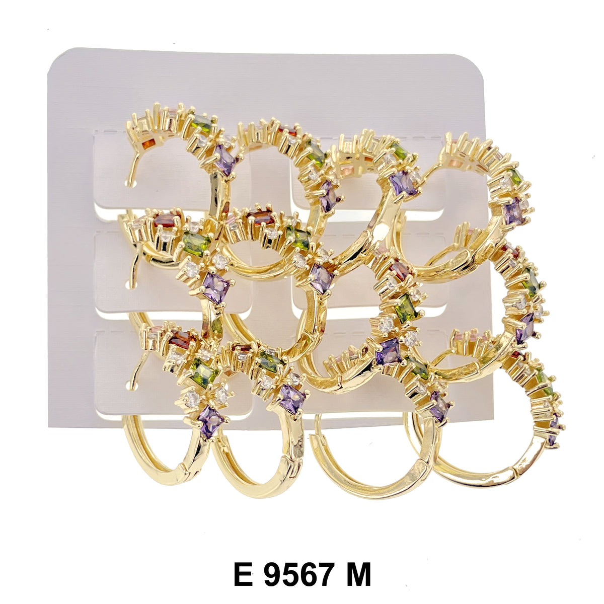 CZ Hoop Earrings E 9567 M – Kaashusa