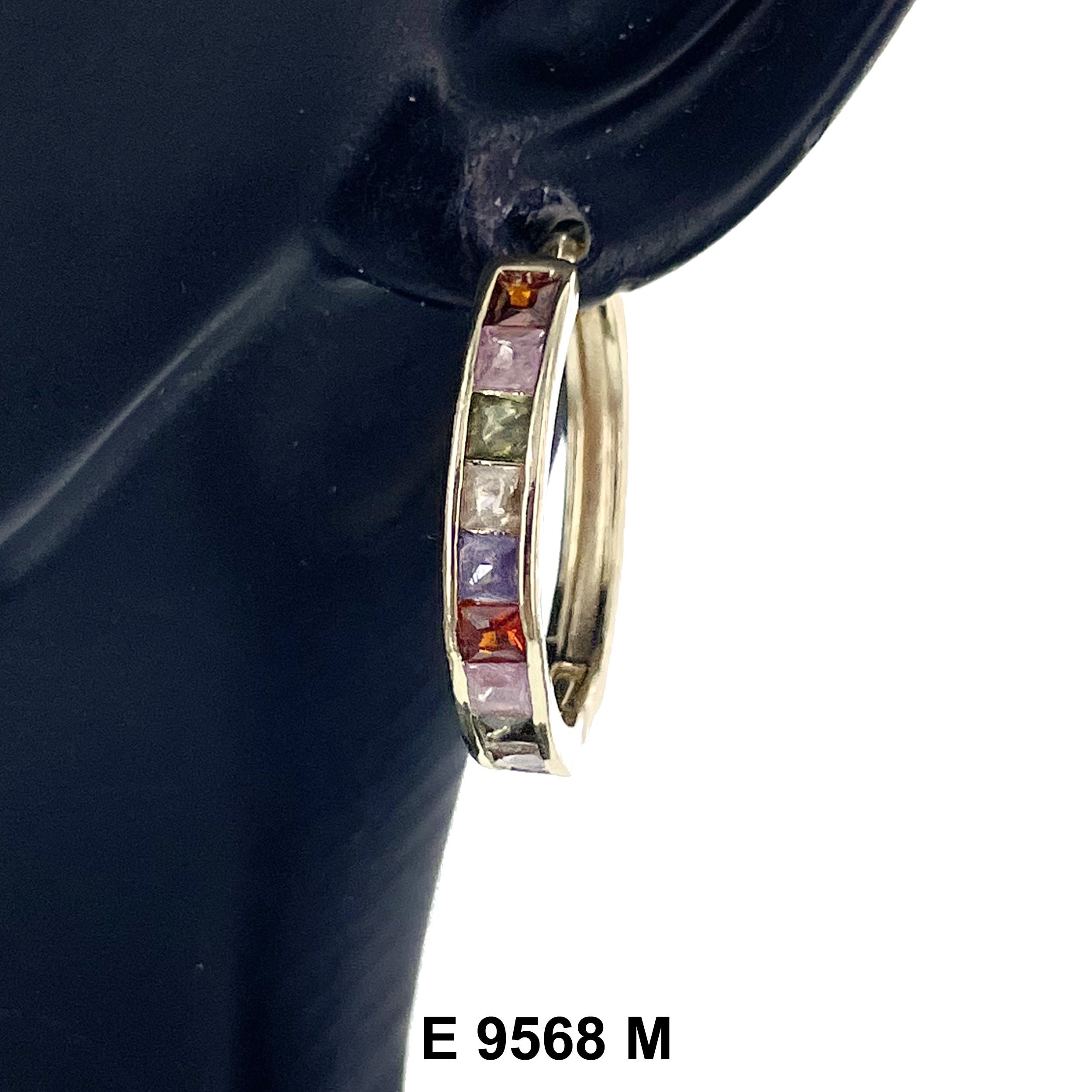 CZ Hoop Earrings E 9568 M