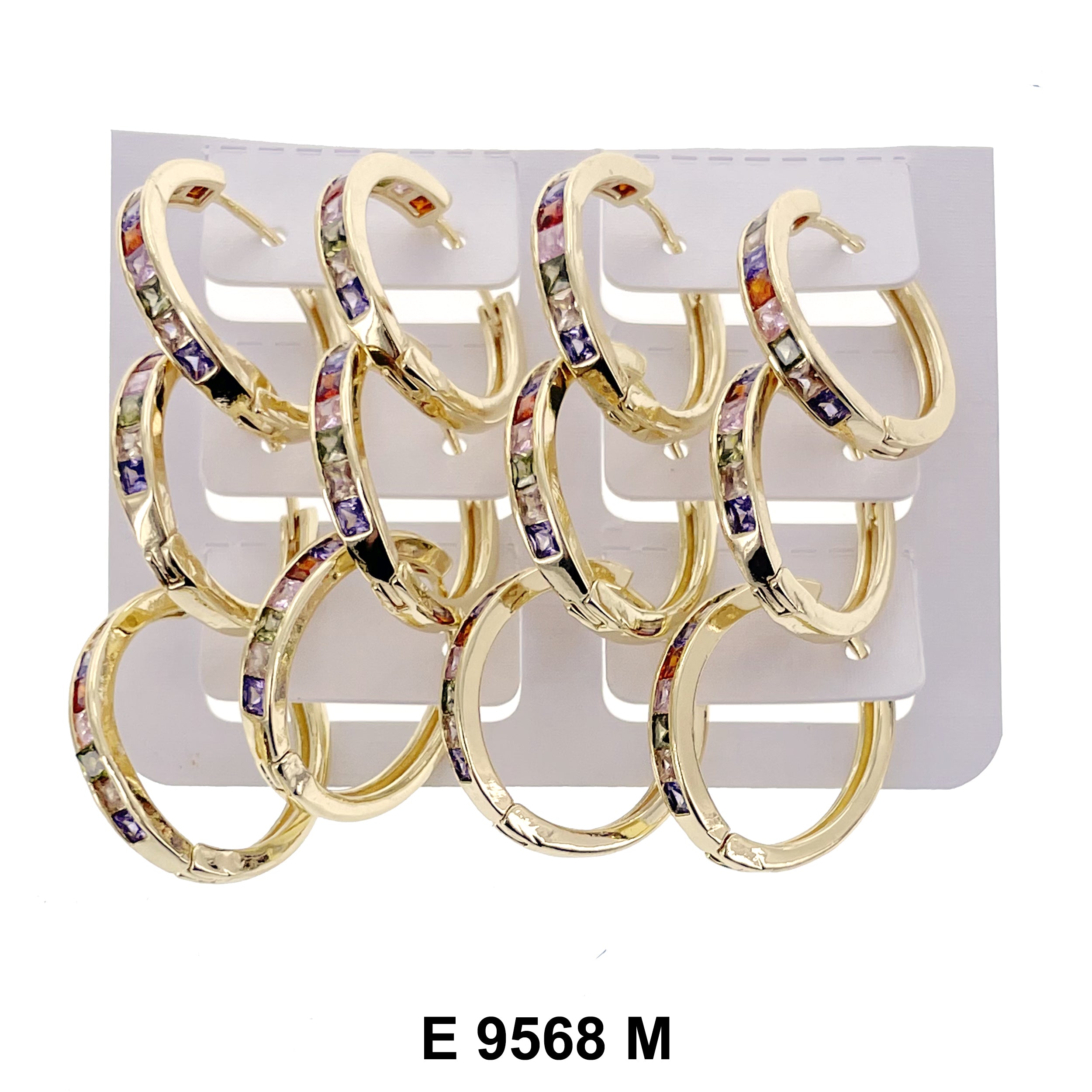 CZ Hoop Earrings E 9568 M