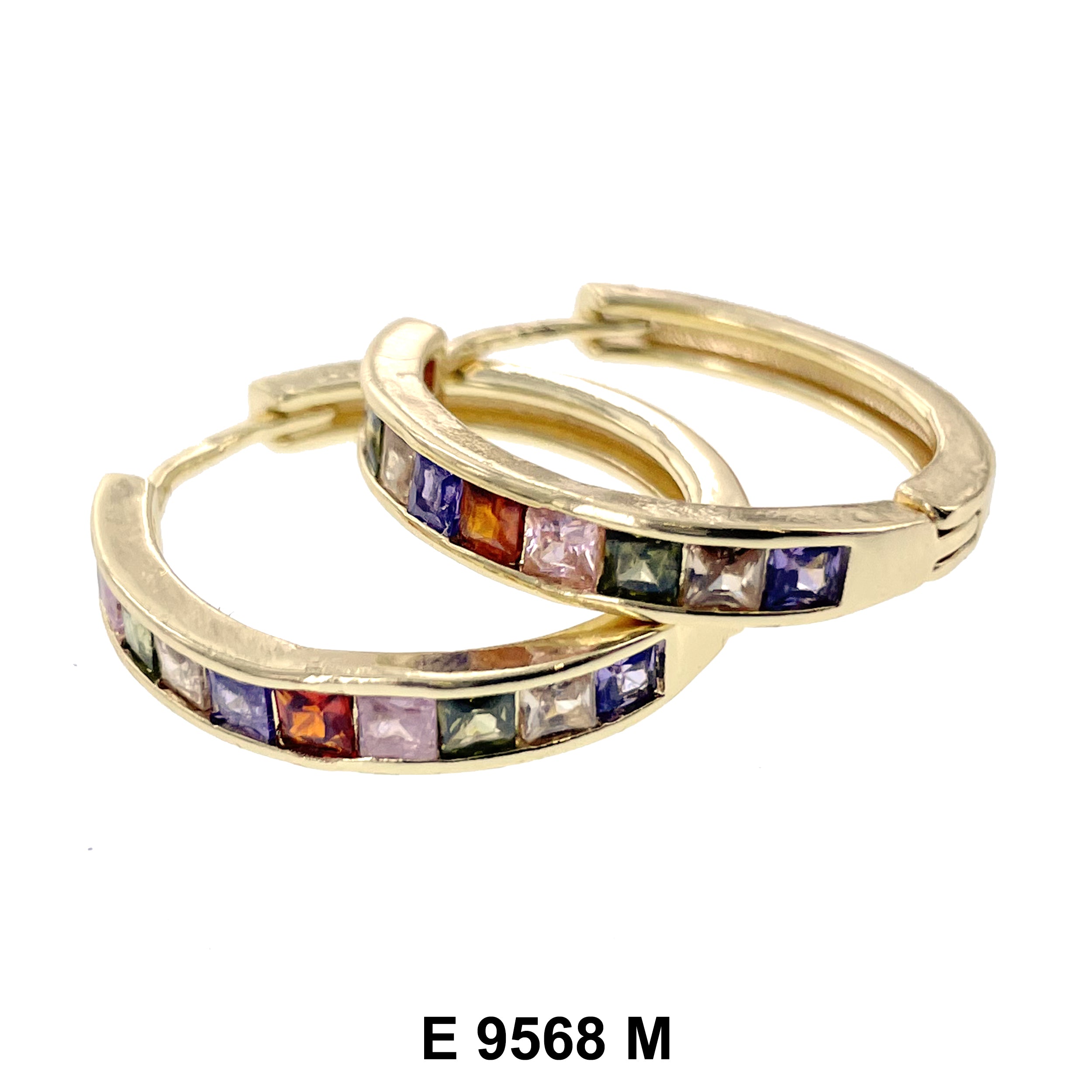 CZ Hoop Earrings E 9568 M