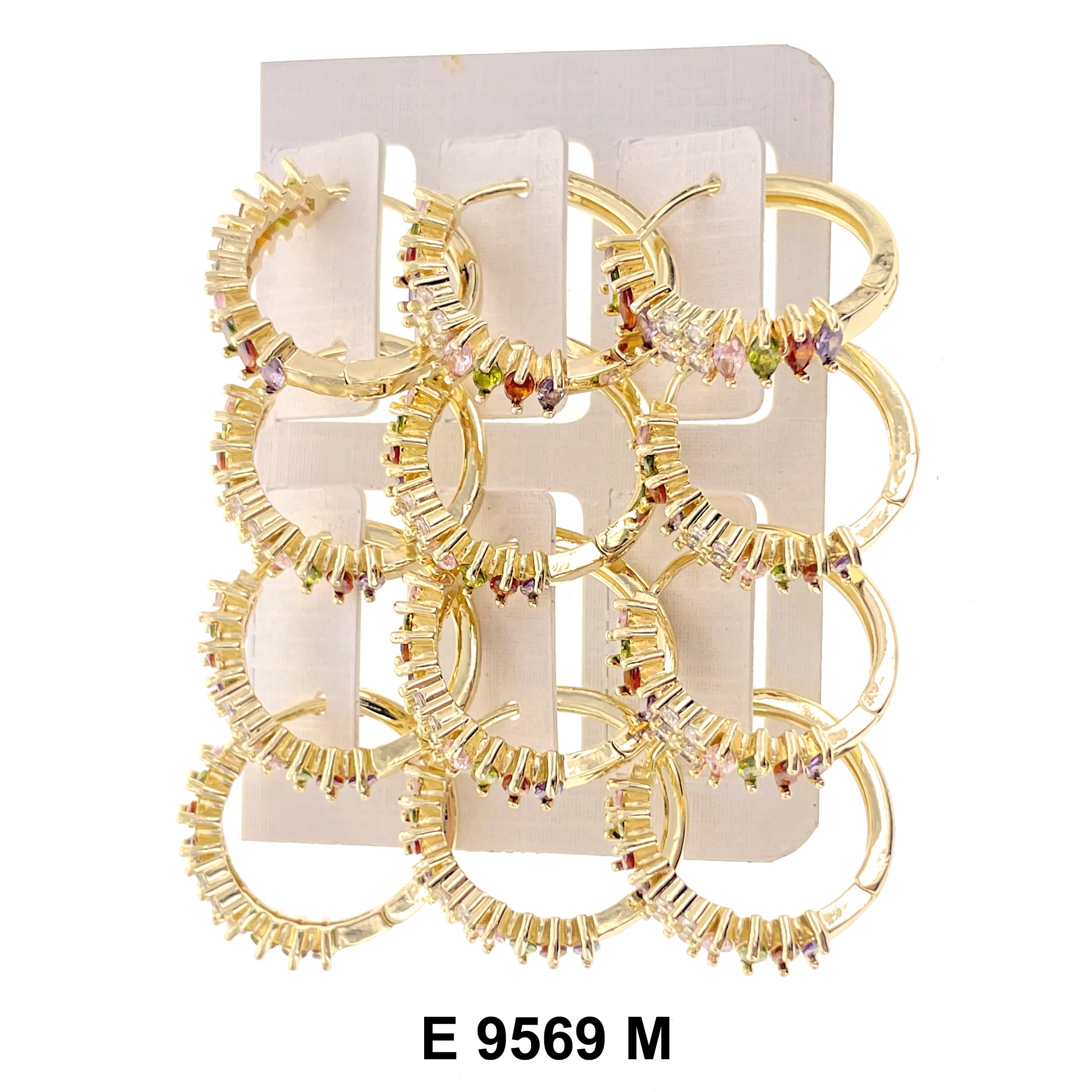 CZ Hoop Earrings E 9569 M