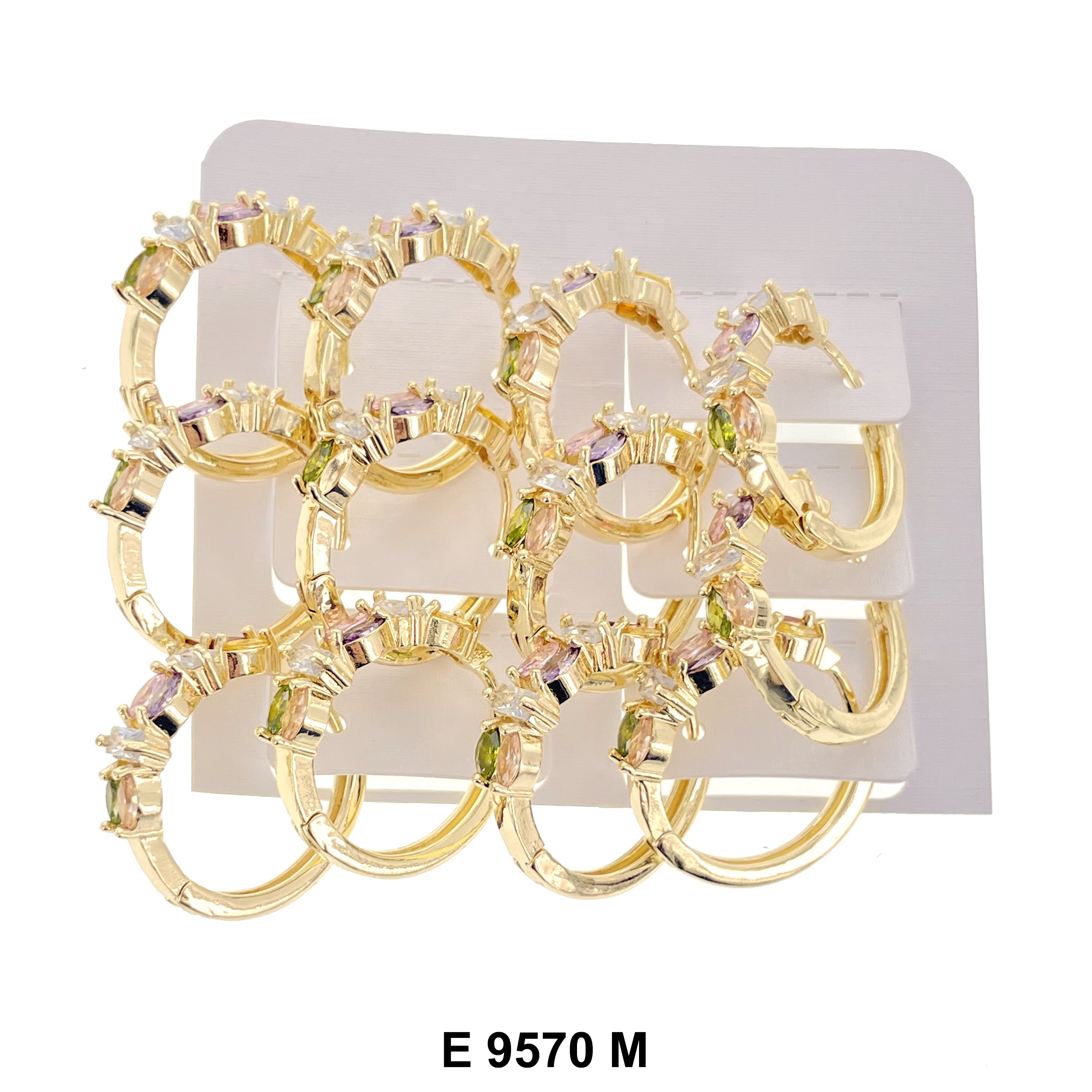 CZ Hoop Earrings E 9570 M