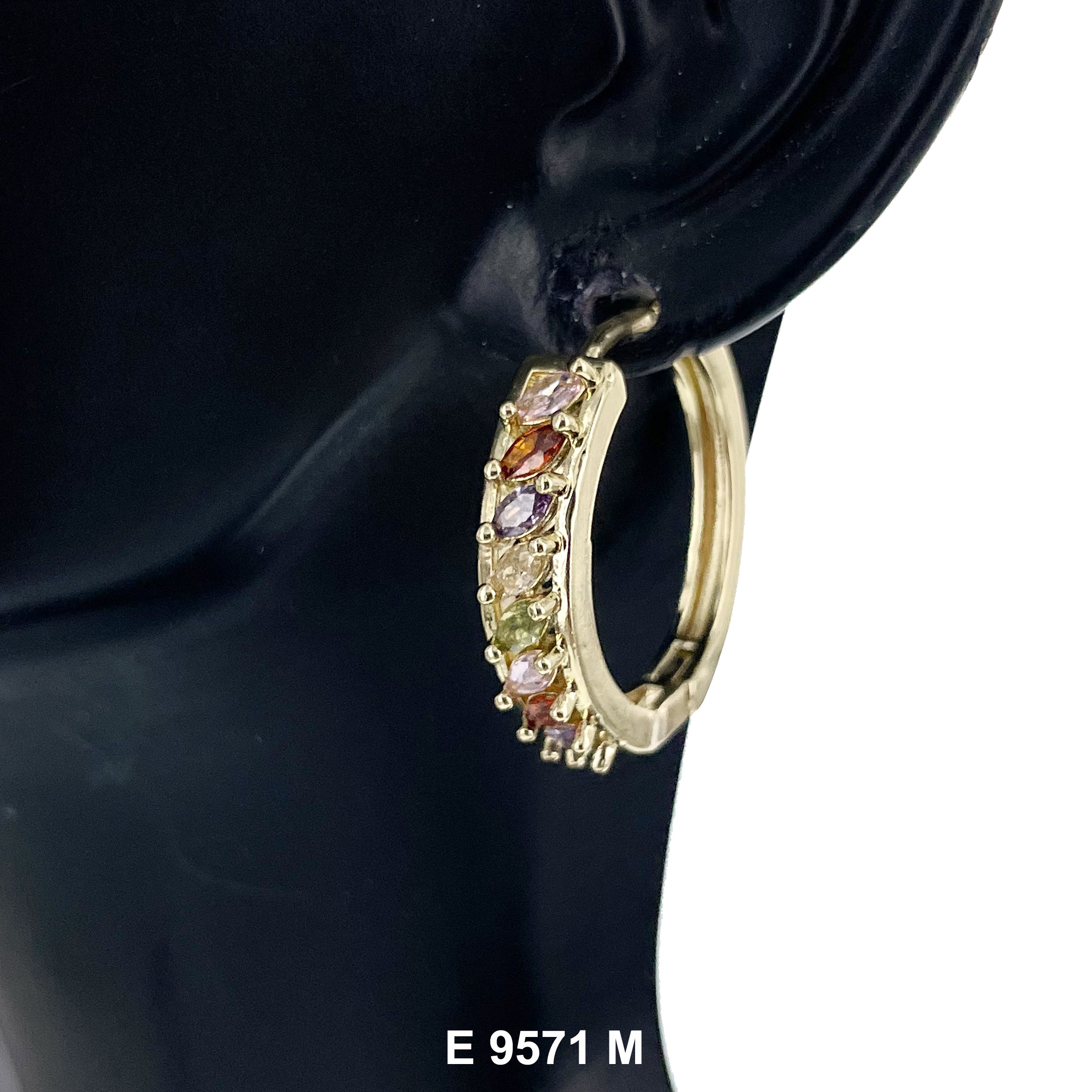 CZ Hoop Earrings E 9571 M