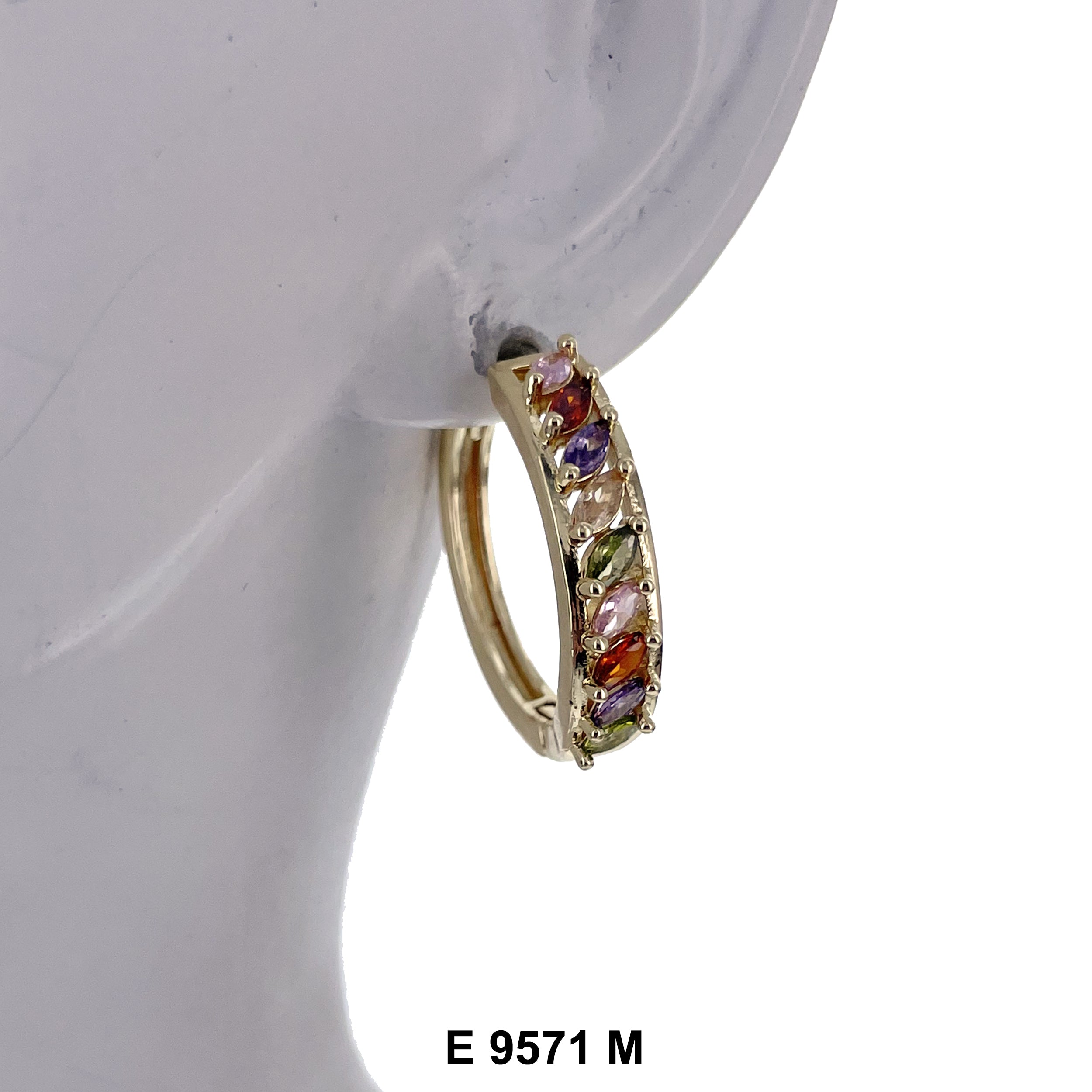 CZ Hoop Earrings E 9571 M