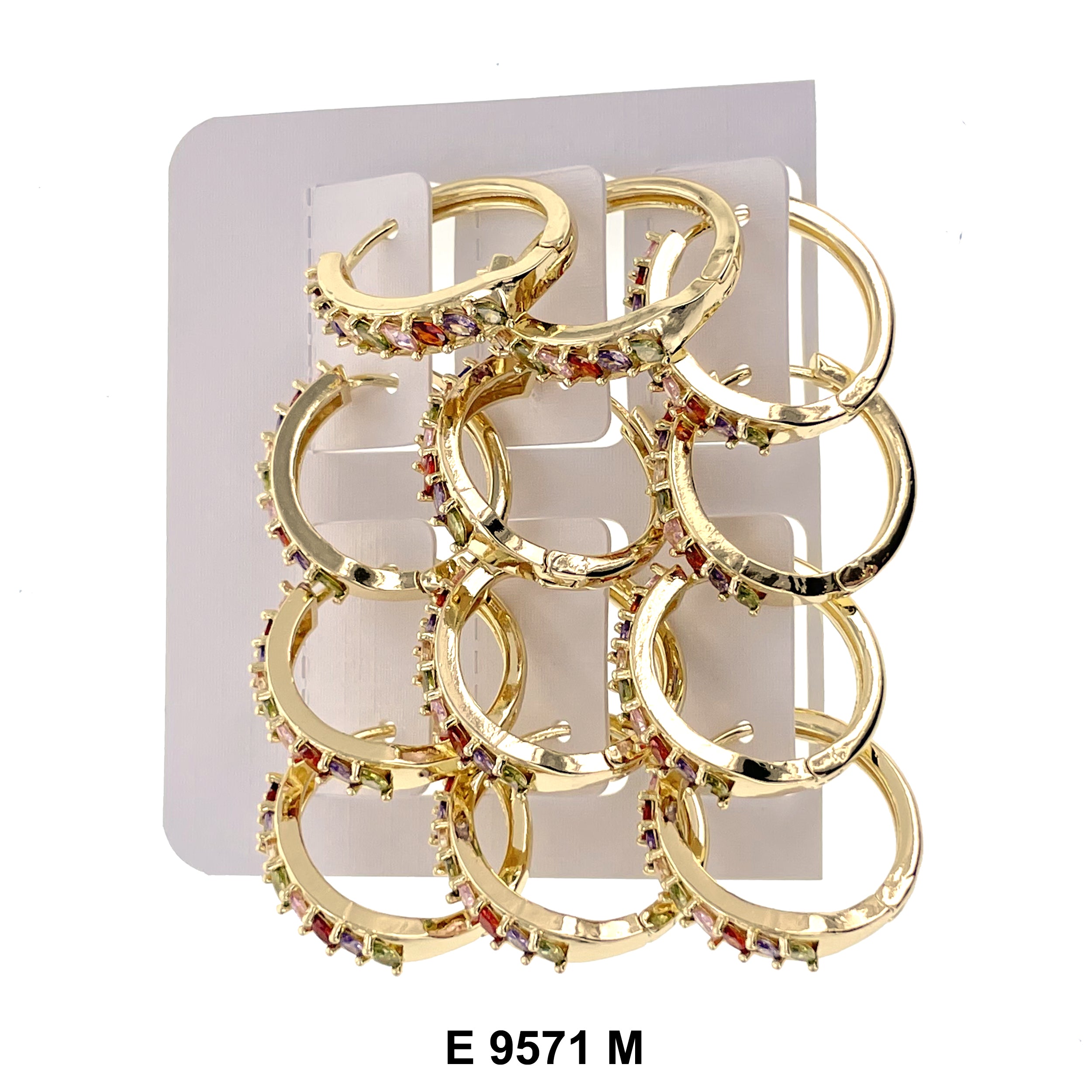 CZ Hoop Earrings E 9571 M