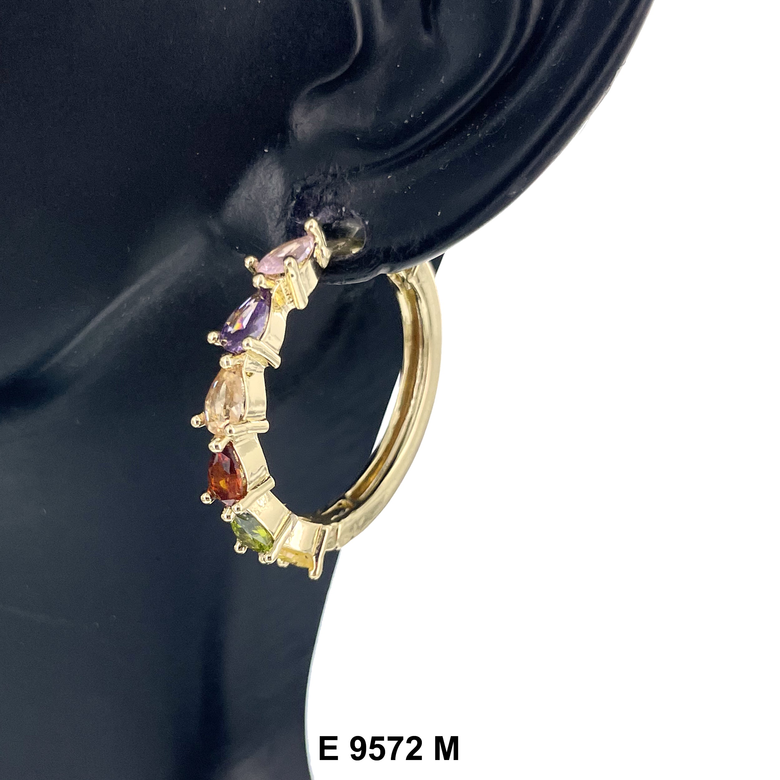 CZ Hoop Earrings E 9572 M