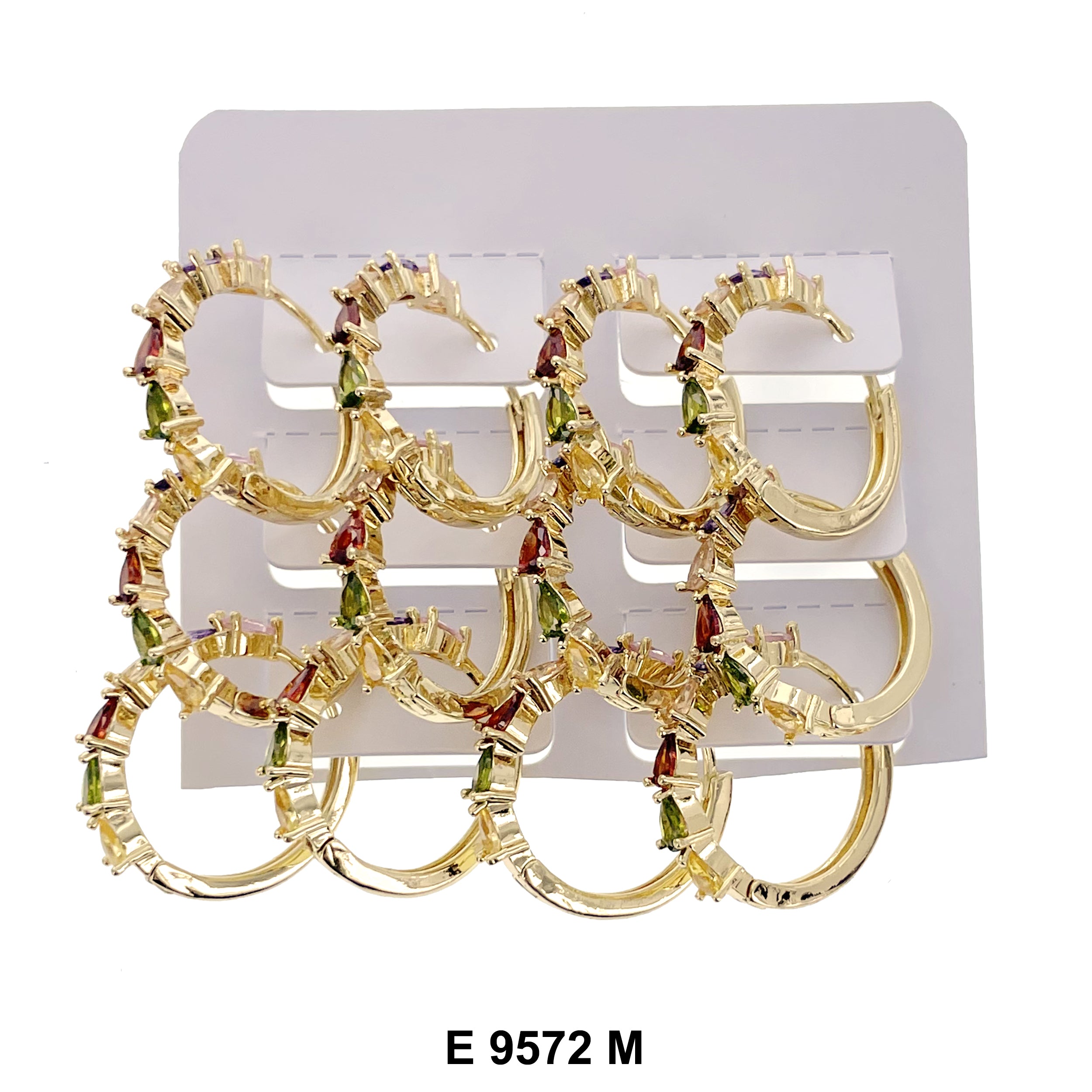 CZ Hoop Earrings E 9572 M