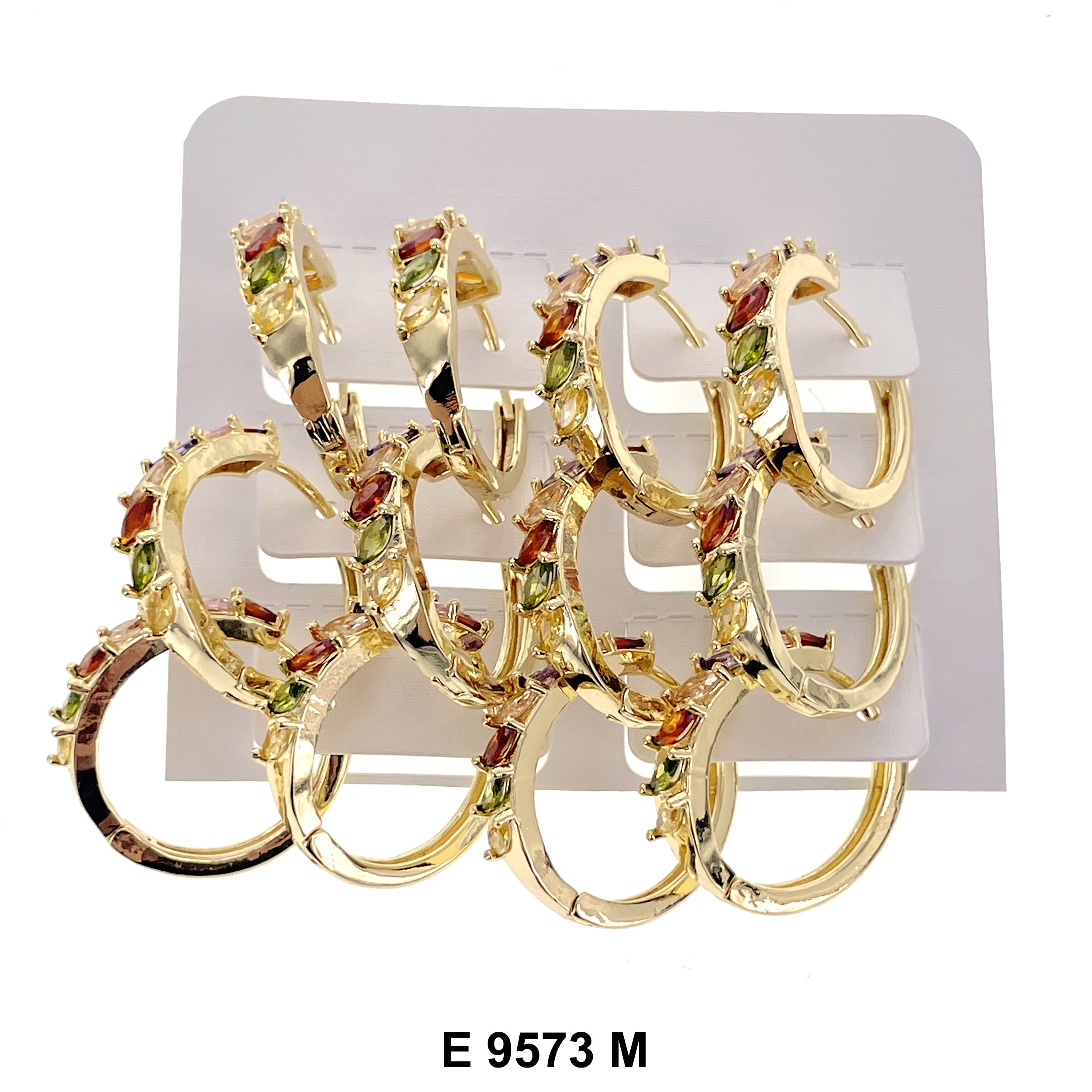 CZ Hoop Earrings E 9573 M