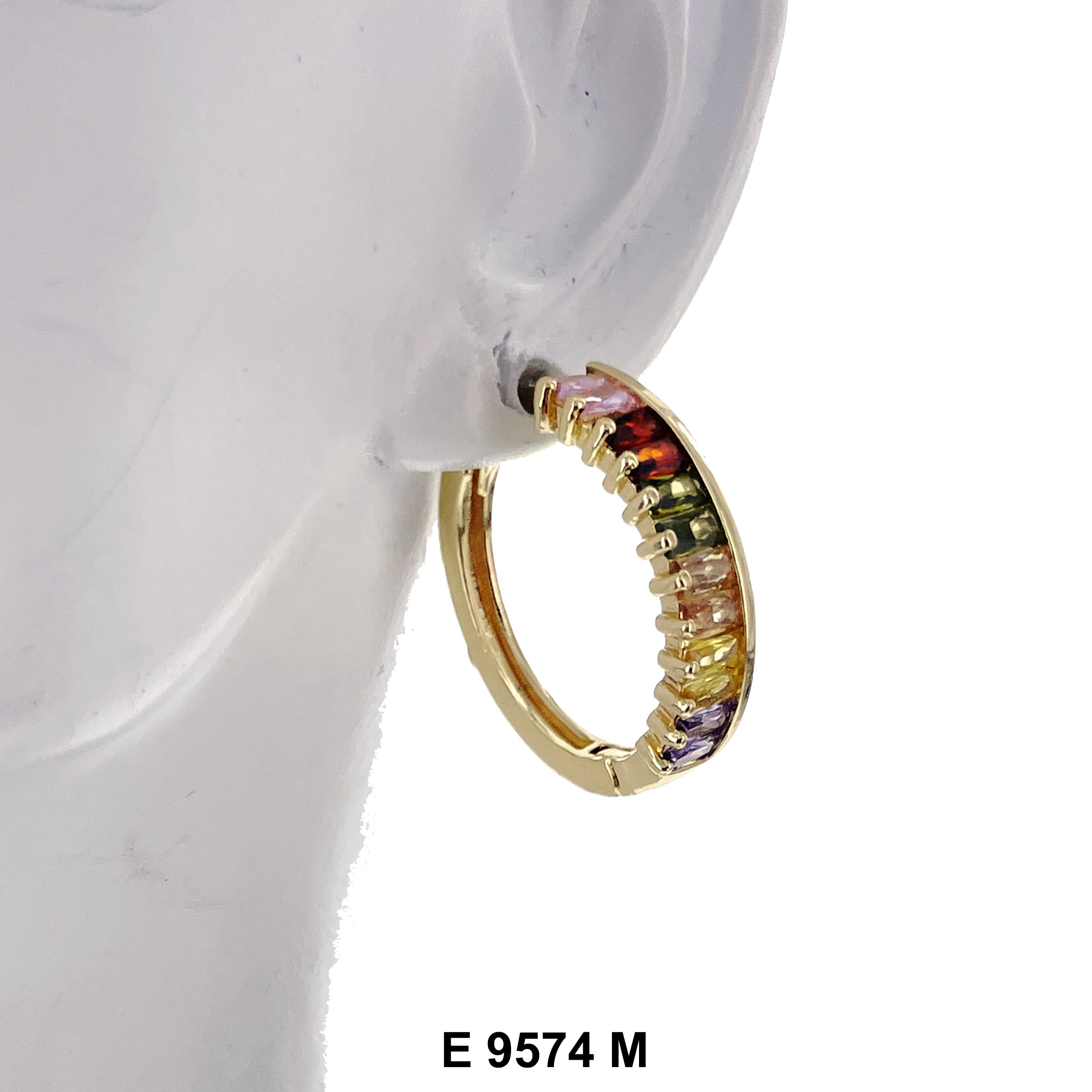 CZ Hoop Earrings E 9574 M