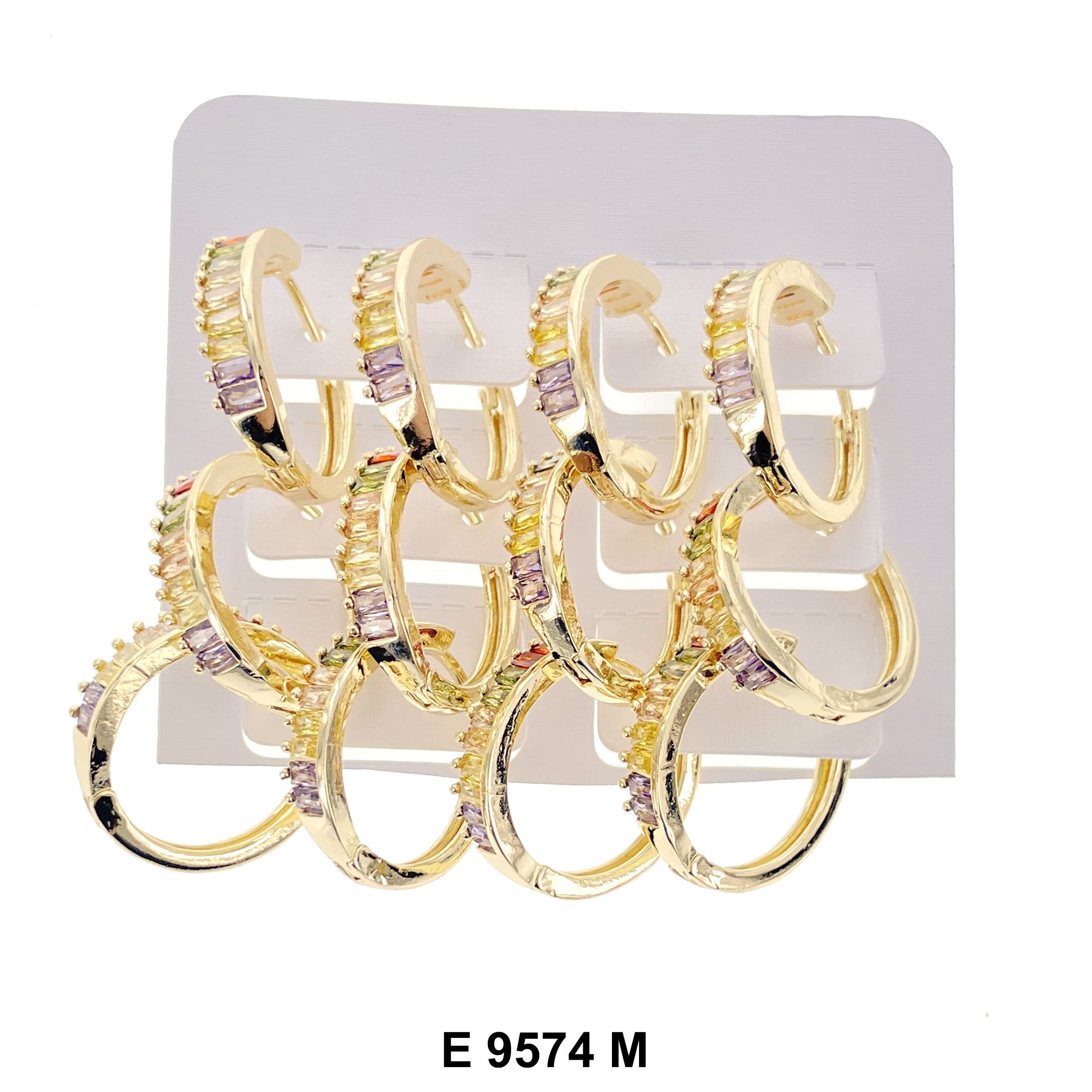 CZ Hoop Earrings E 9574 M