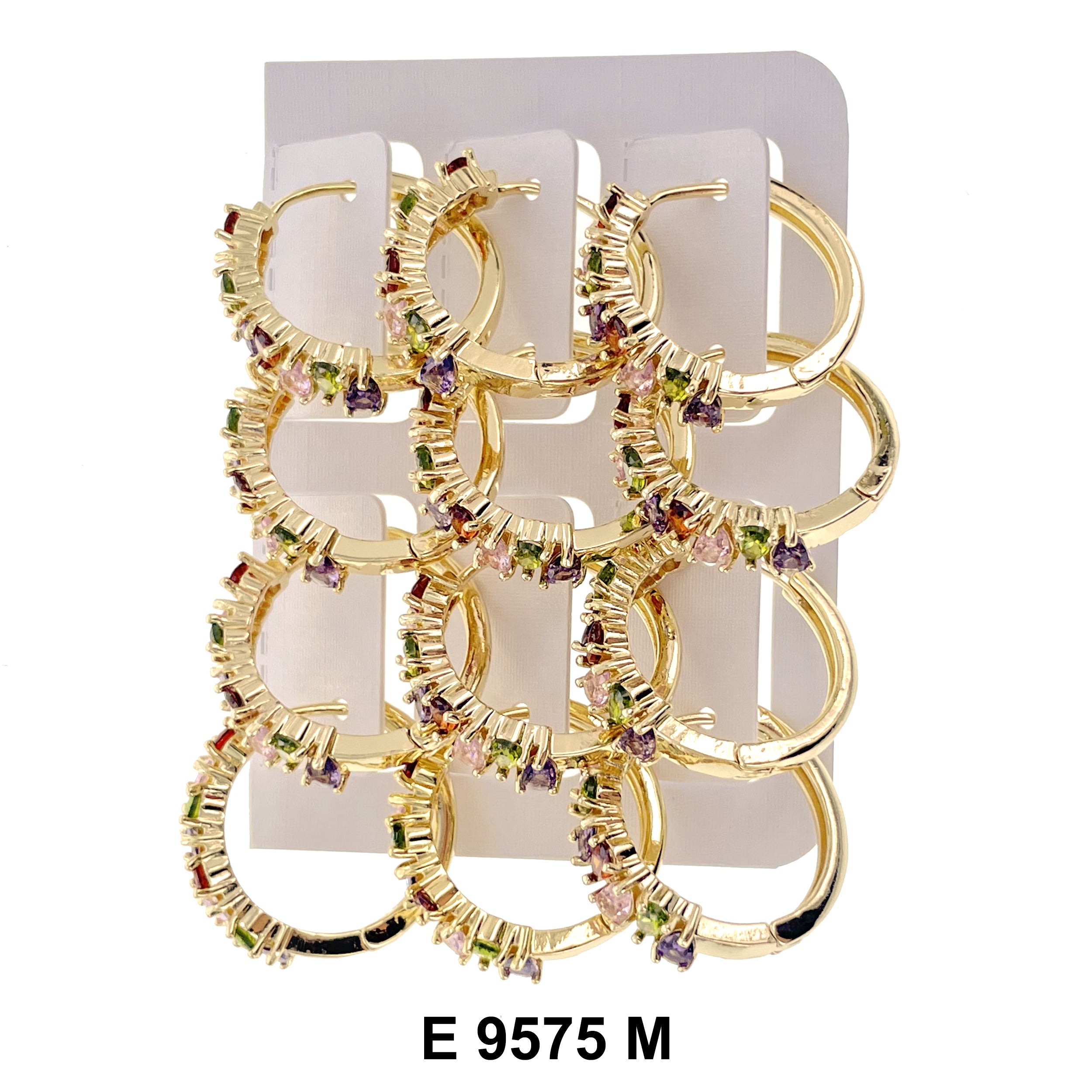 CZ Hoop Earrings E 9575 M