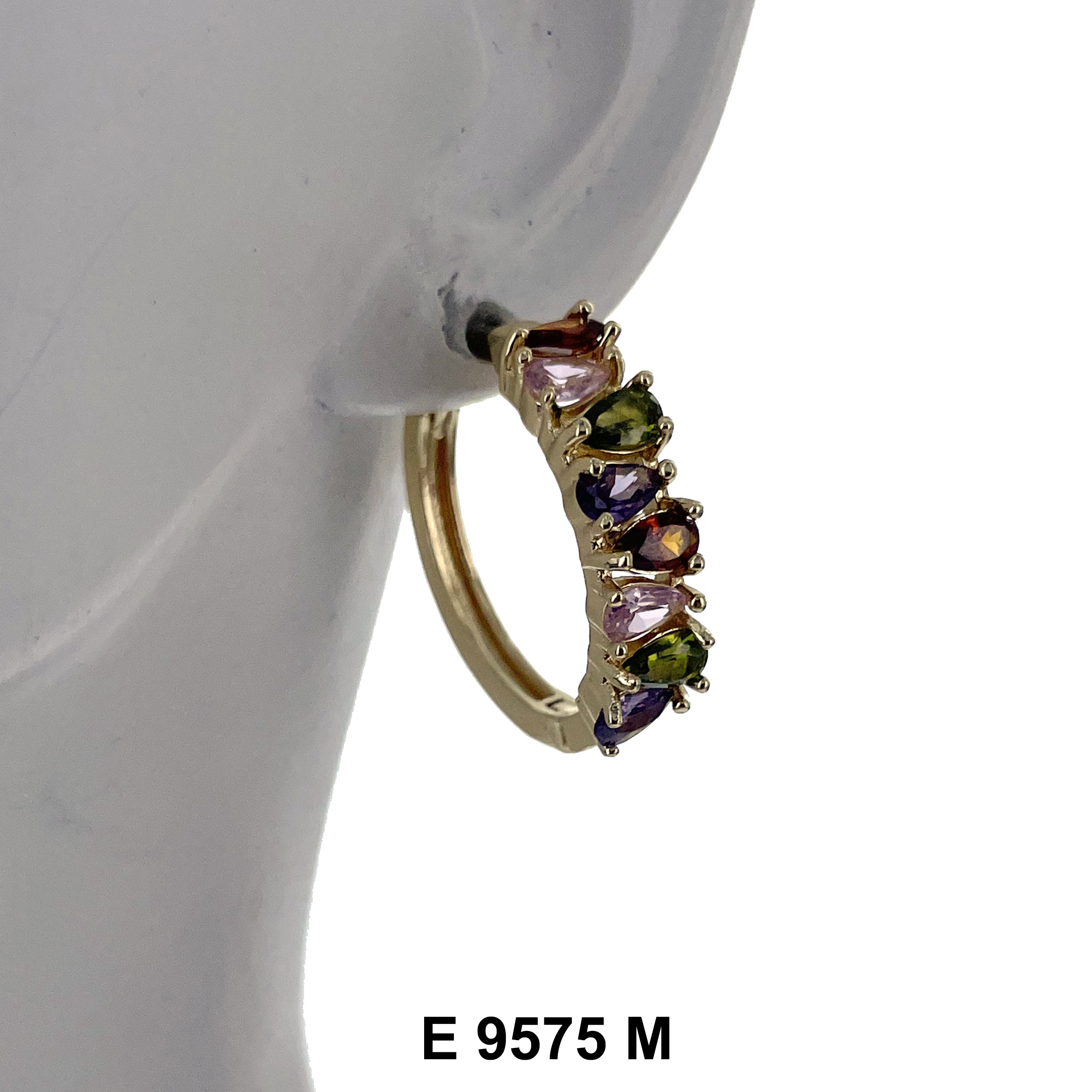 CZ Hoop Earrings E 9575 M