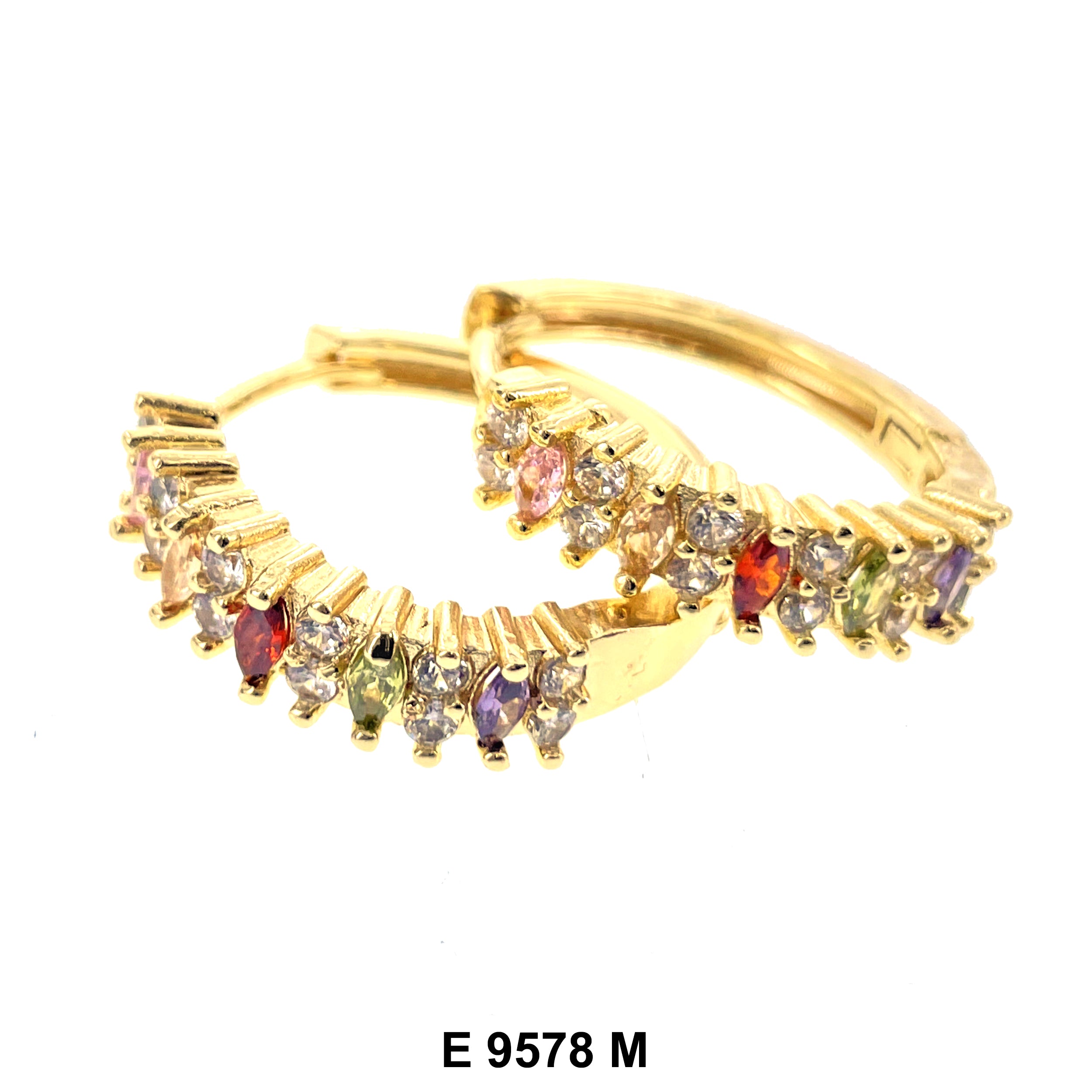 CZ Hoop Earrings E 9578 M