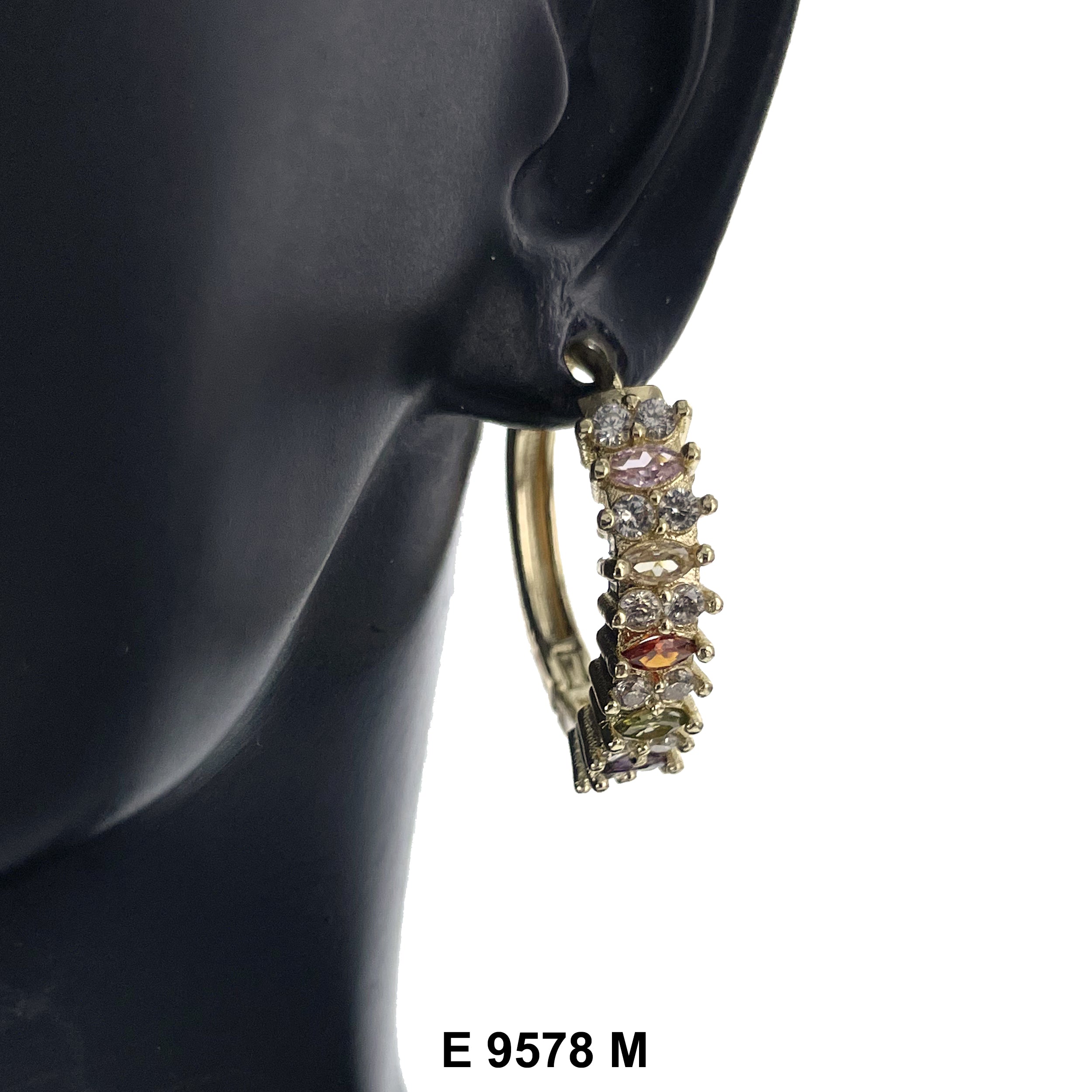 CZ Hoop Earrings E 9578 M