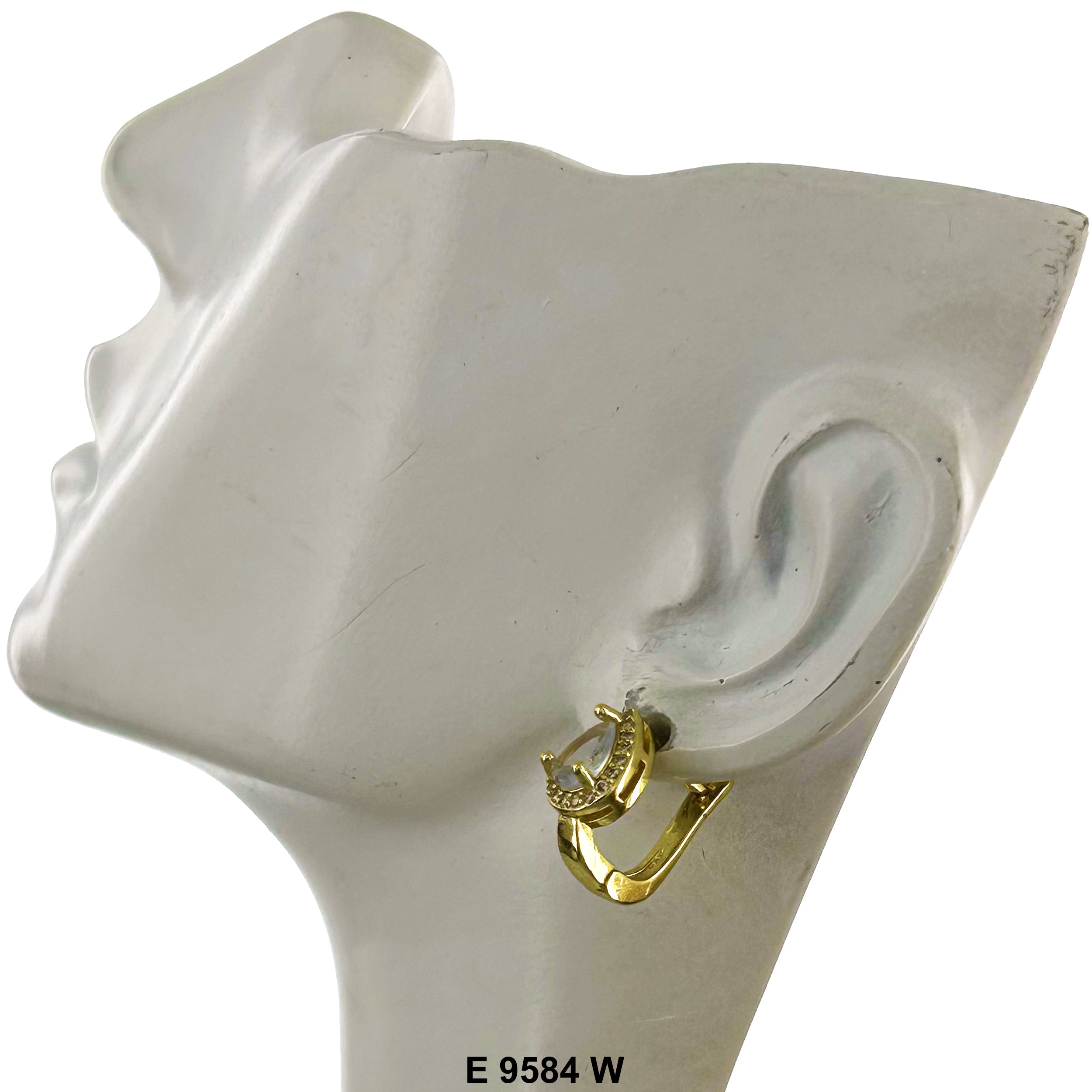 Heart Huggies Earring E 9584 W