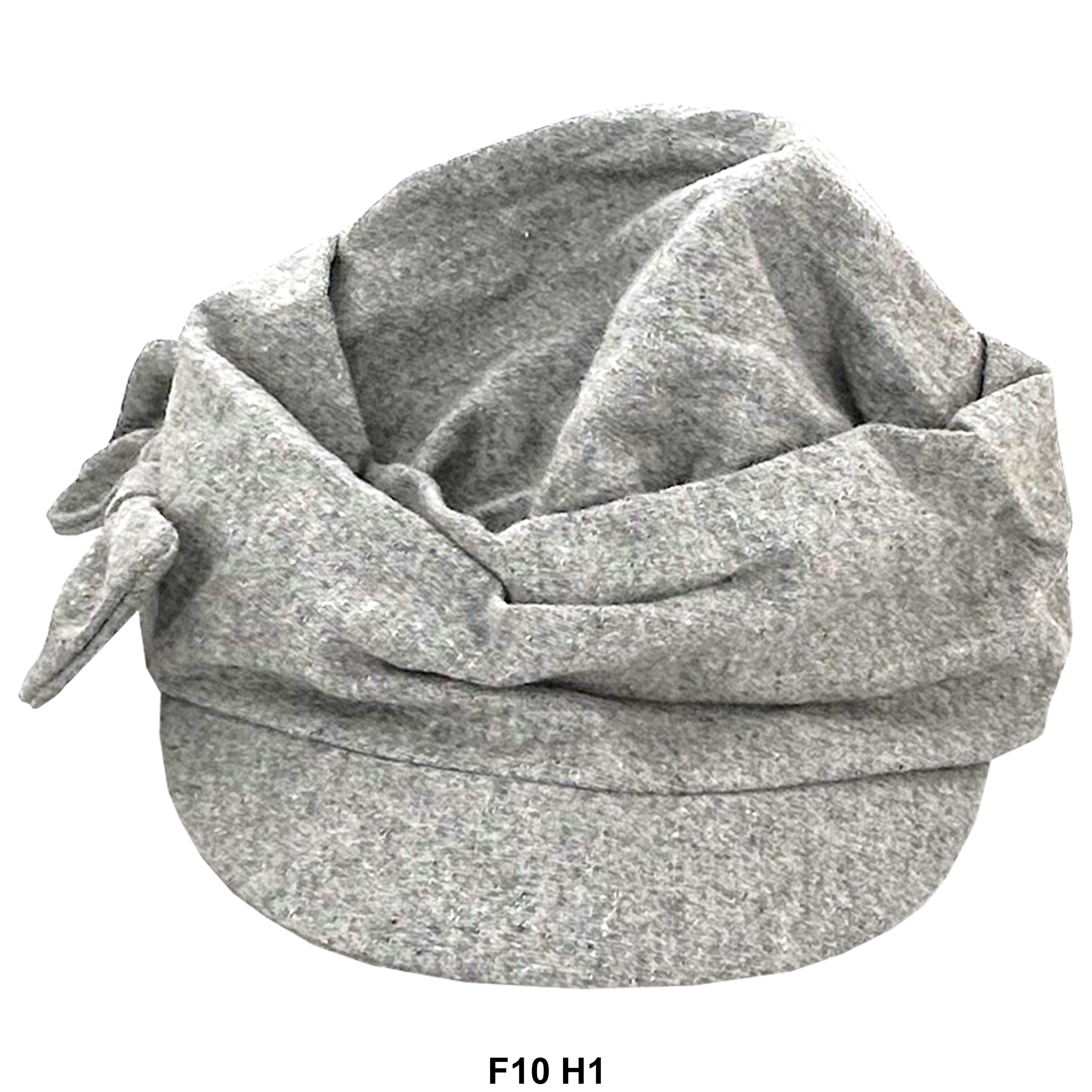 Women's Bow Knot Fabric Newsboy Hat F10H1