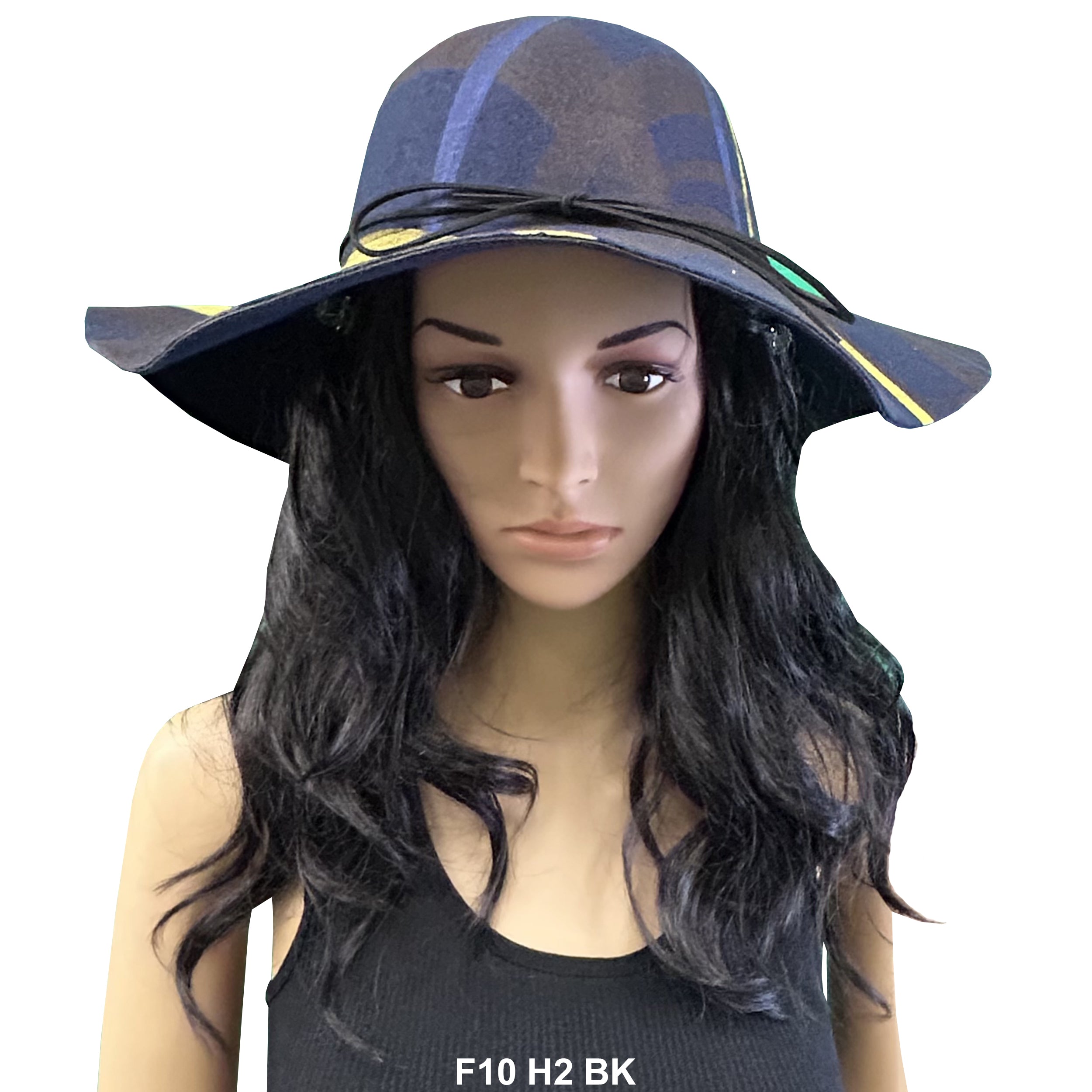 Women's Felt Wide Brim Sun Hat F10H2 BK