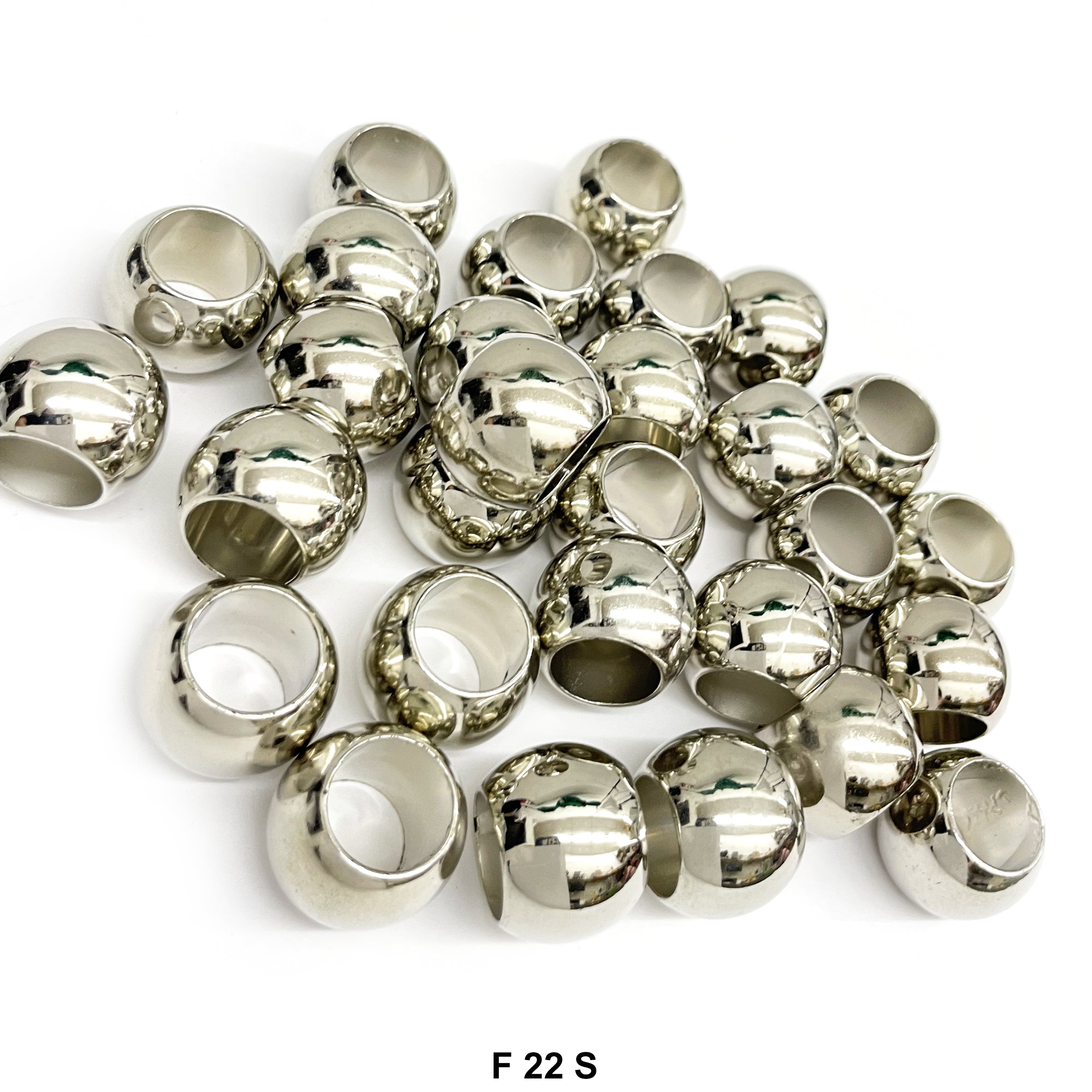 Glass Barrel Large Hole Spacer Beads F 22 S
