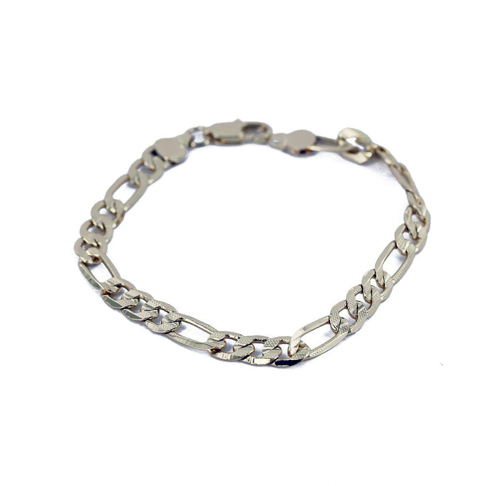 4.4 MM Diamond Cut Figaro Bracelet FC 113 B