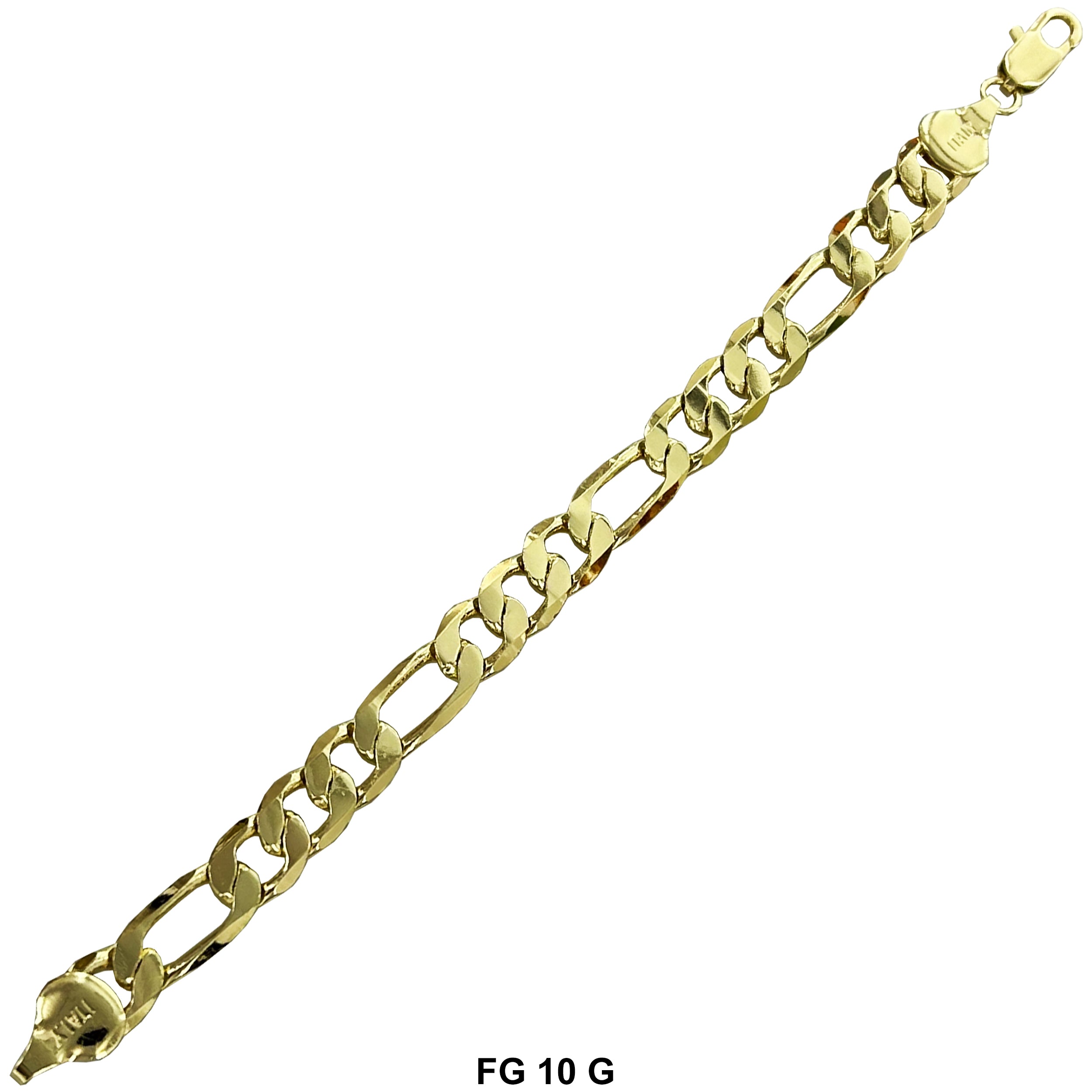 10 MM Figaro Bracelet FG10G